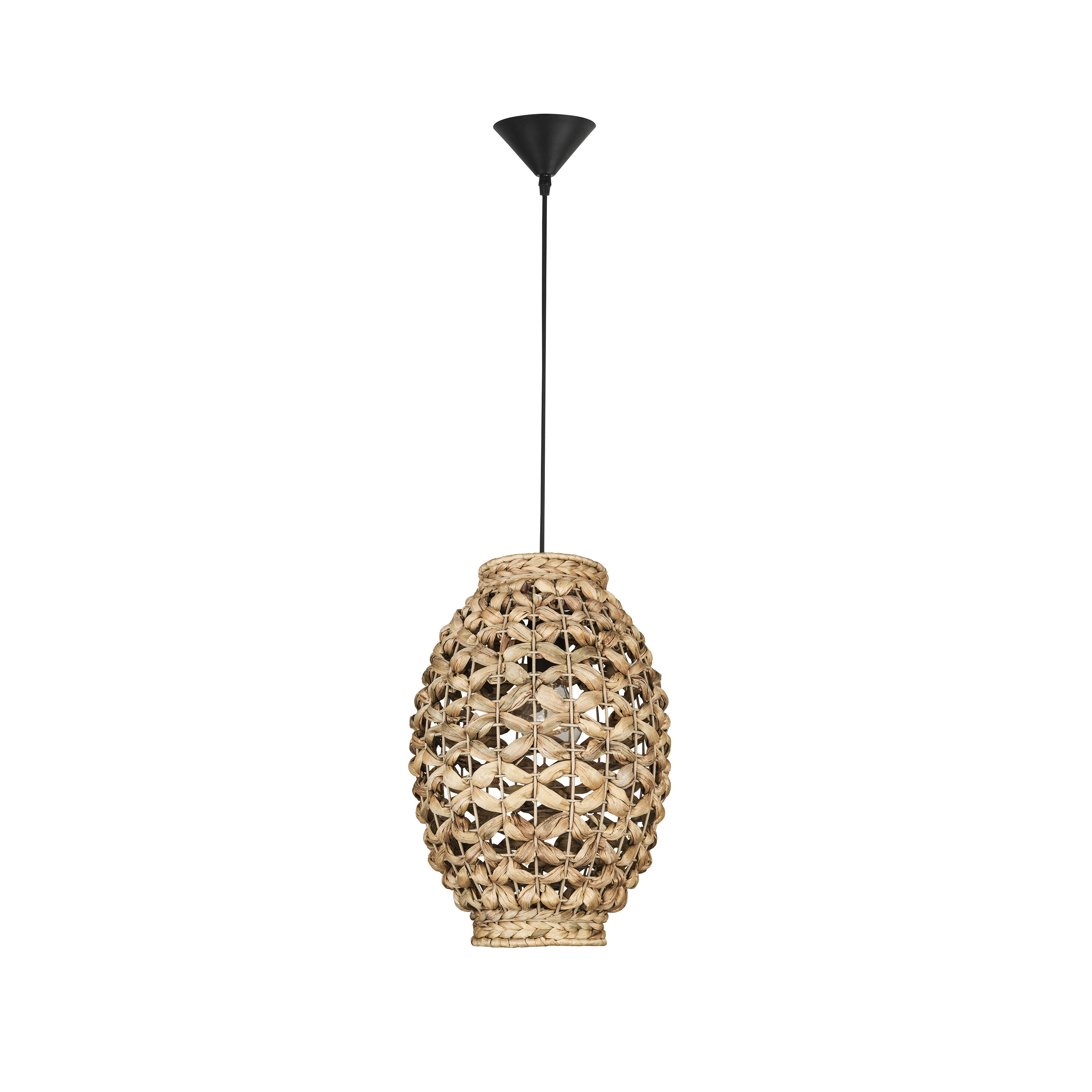 Nova Luce Griffin - lampe suspendue - Ø 24,5 x - brun clair