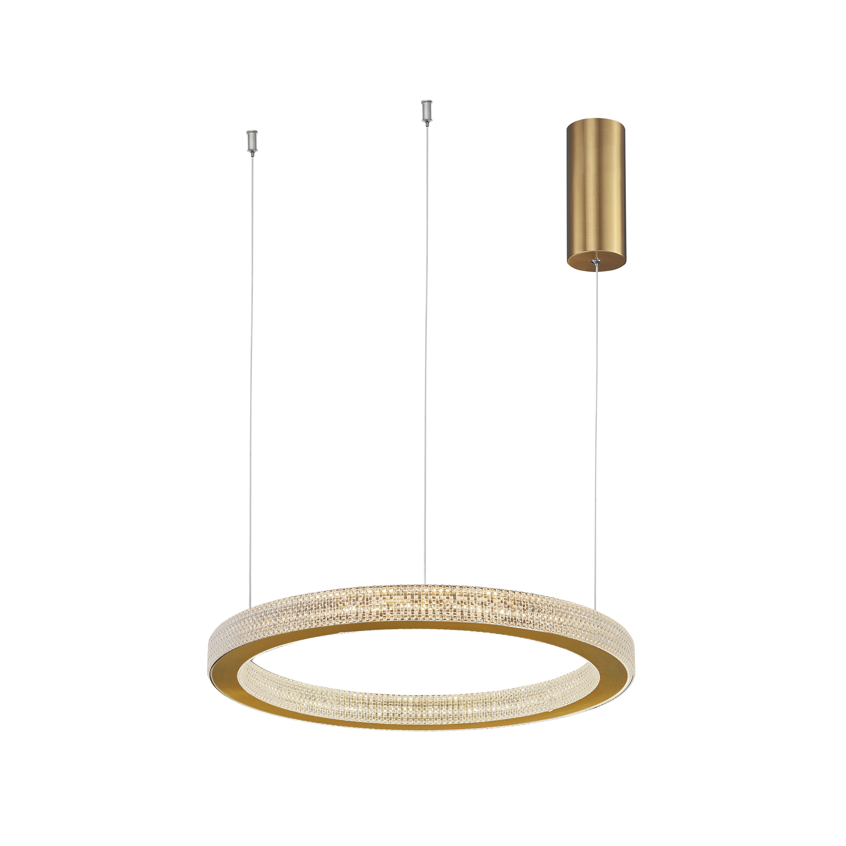 Nova Luce Fiore - lampe suspendue - Ø cm - 40W dimmable LED inclus - antique gold brass
