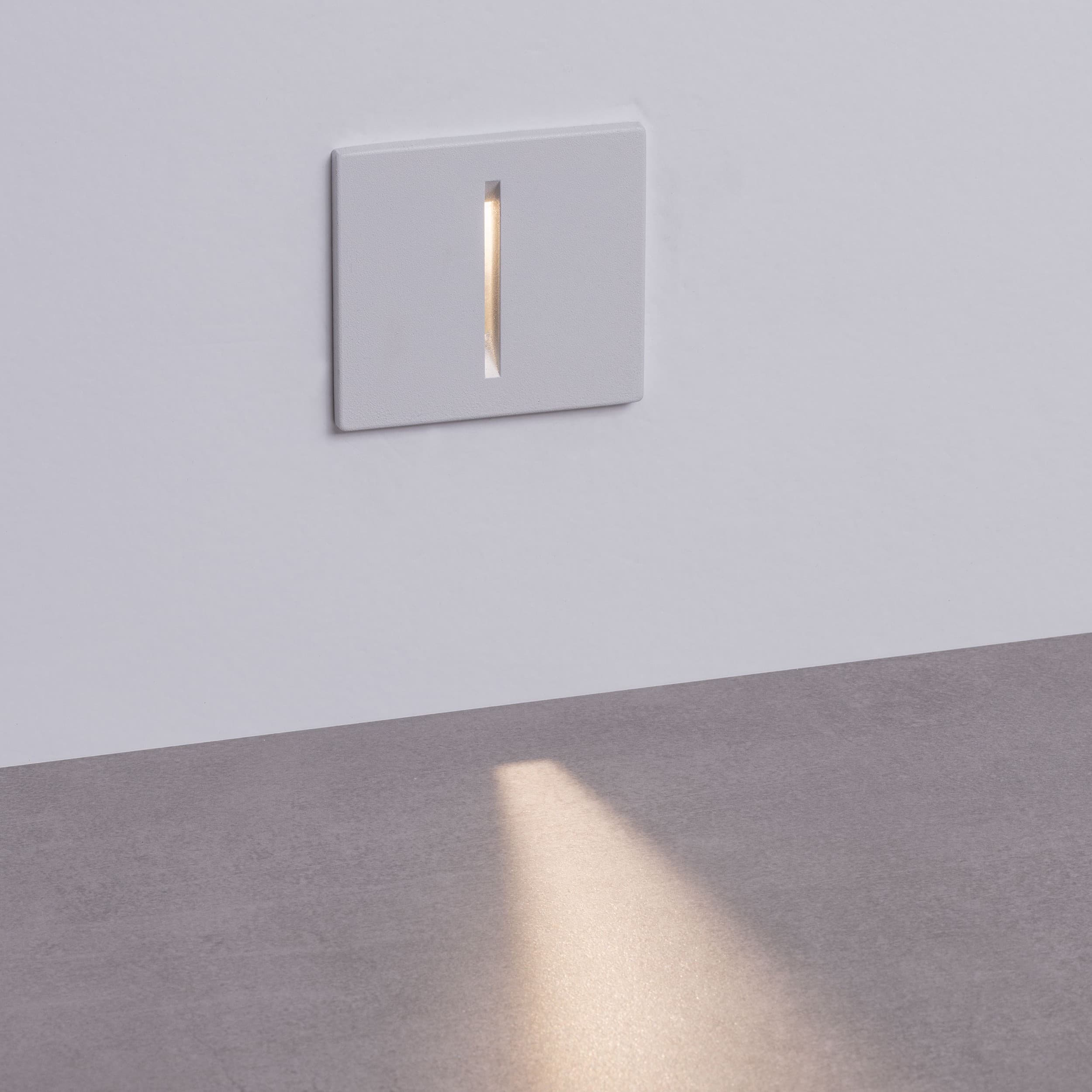 Nova Luce Aizen - applique encastrée - ,5 x 5,6 cm - 3W LED inclus - IP65 - blanc sablé
