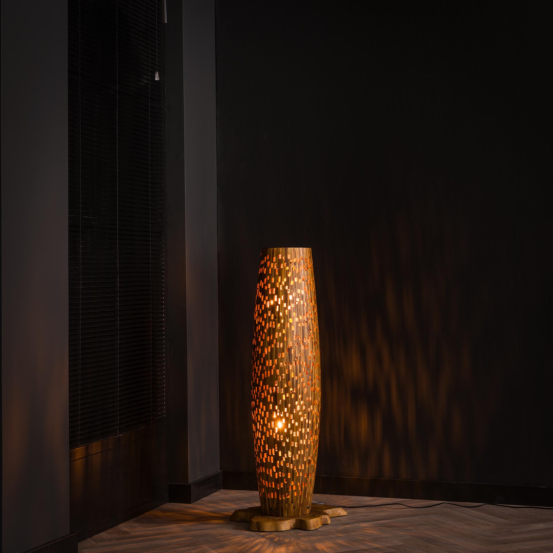 Vico S Bars - lampadaire - Ø cm - brun clair