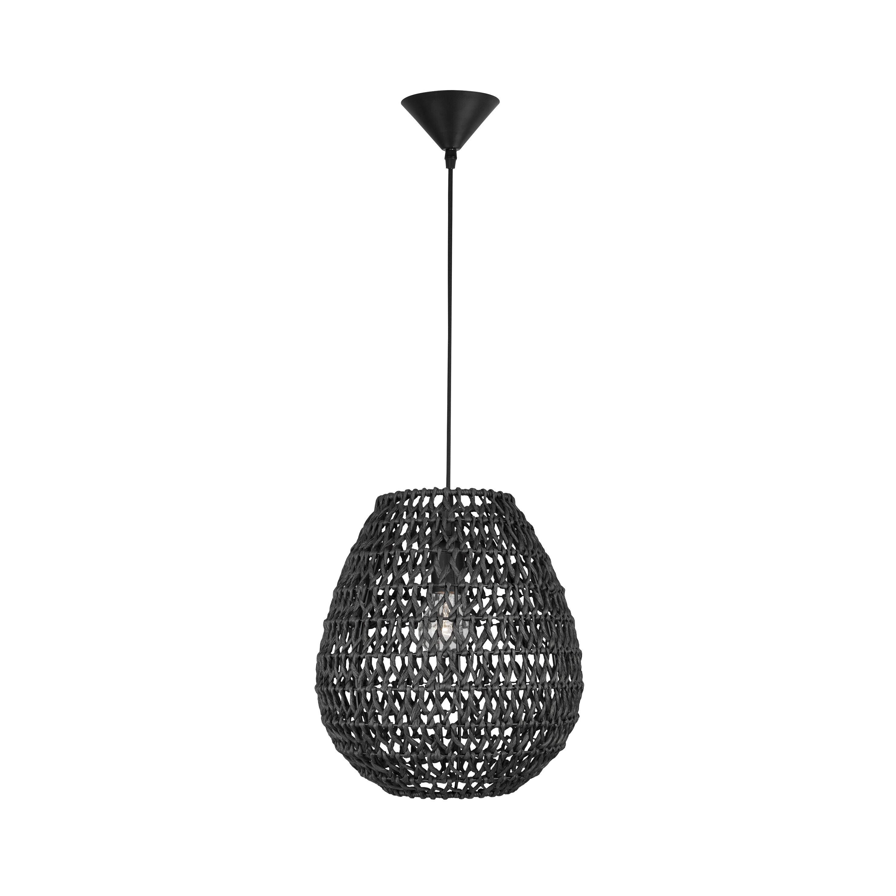 Nova Luce Griffin - lampe suspendue - Ø 30,5 x - noir