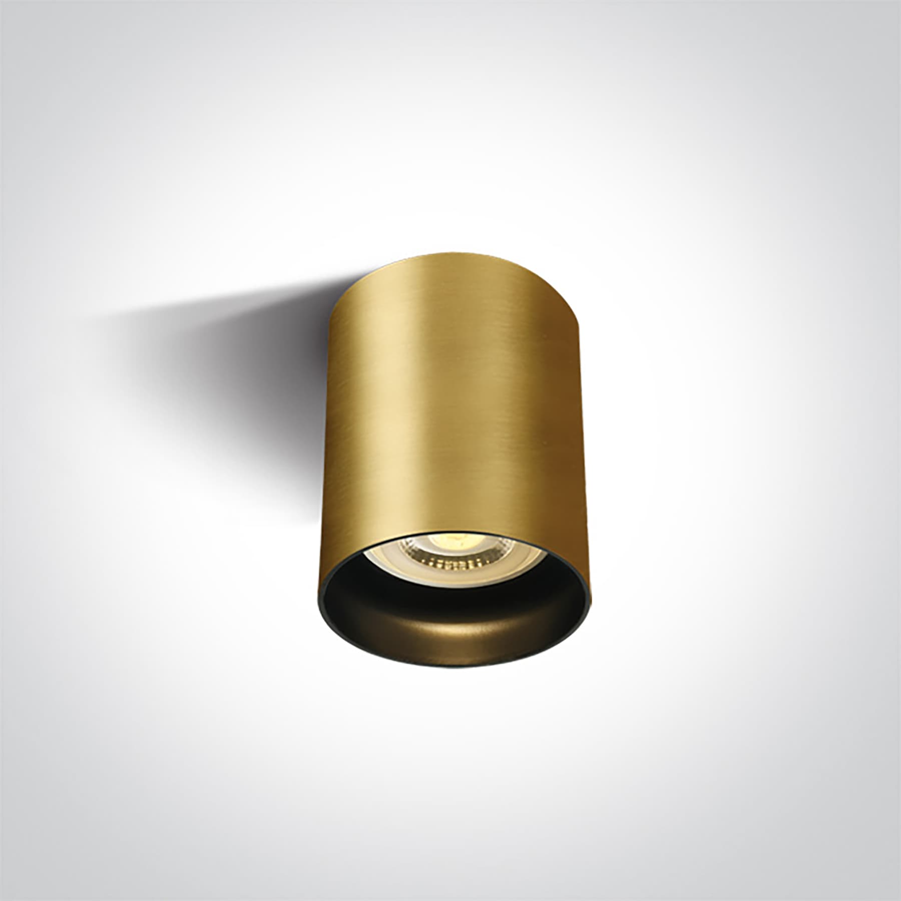 ONE Light GU10 Dark Light - spot en saillie 1L - Ø 6,8 x 9,5 cm - laiton brossé
