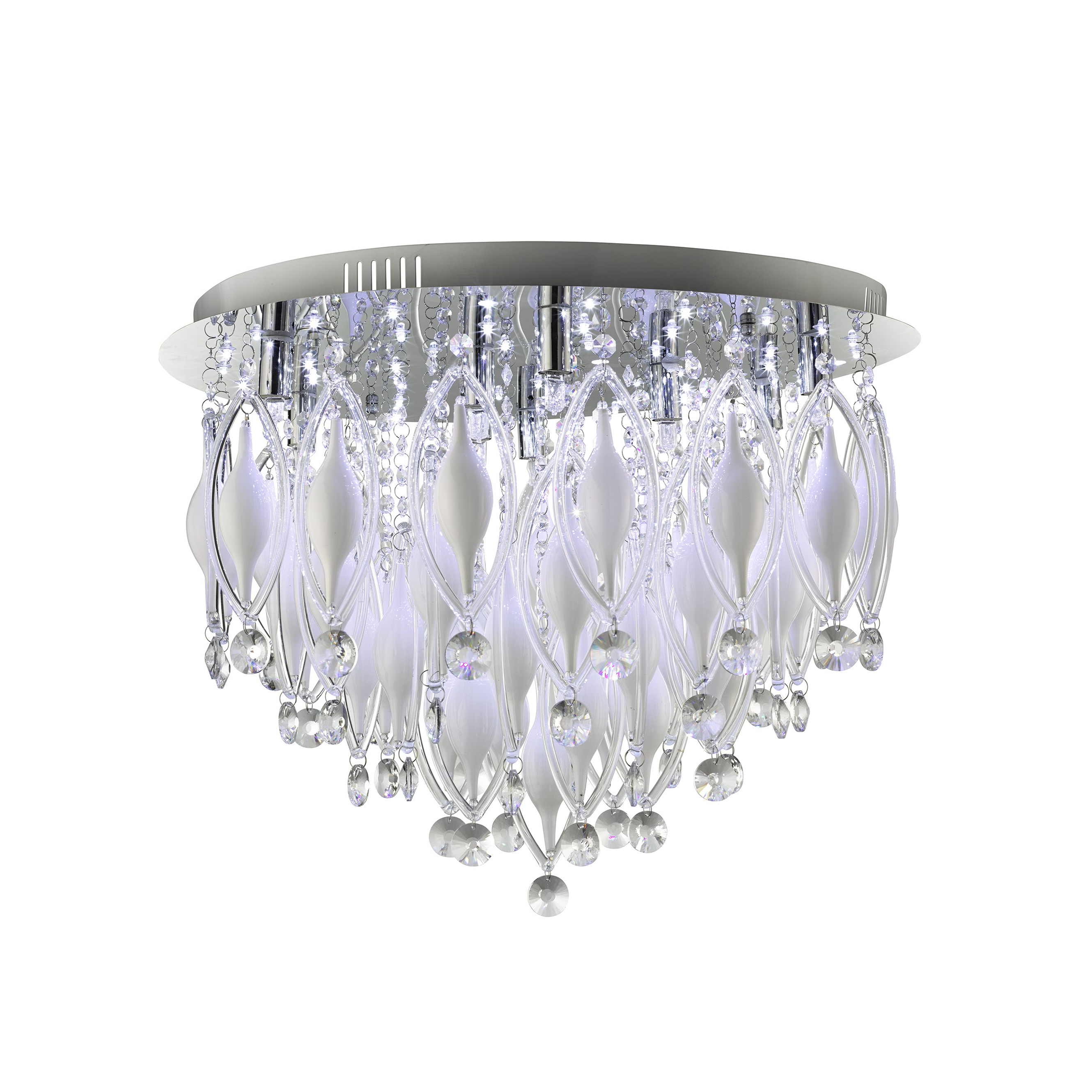 Searchlight Spindle - plafonnier avec télécommande - Ø cm - 3W LED incl. - chrome et transparent
