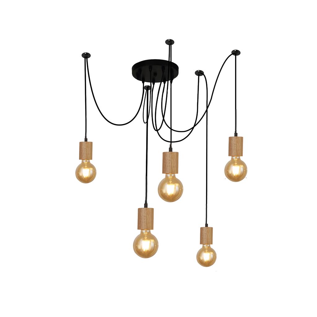 Searchlight Spinny - lampe suspendue - Ø cm - noir mat