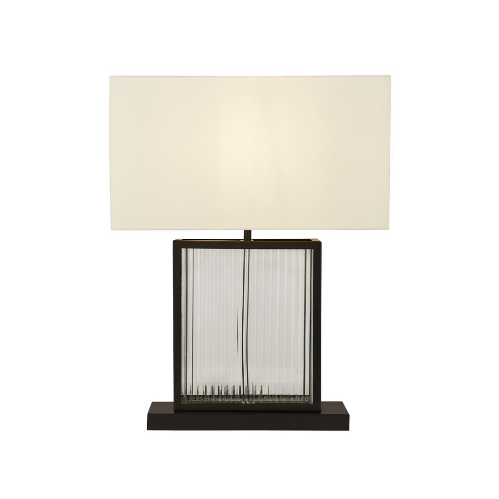 Searchlight Clarendon - lampe à poser - cm - noir et blanc
