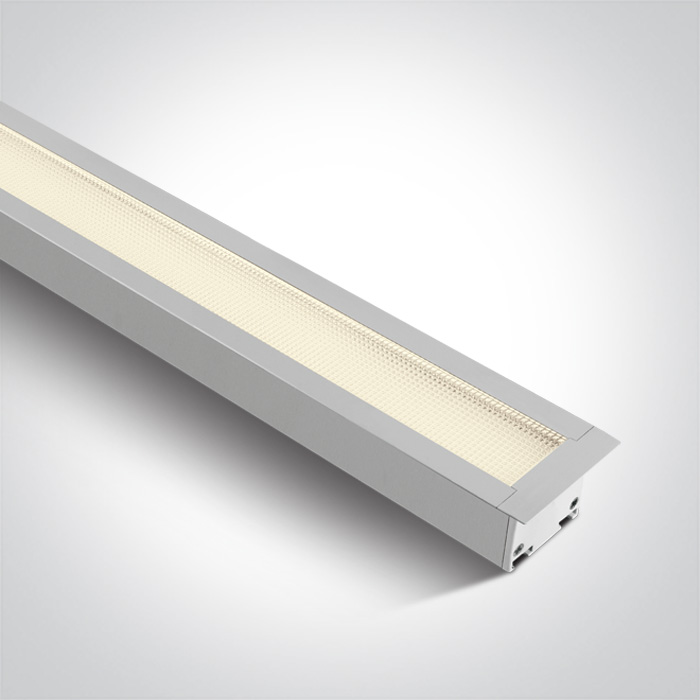 ONE Light UGR19 Profils linéaires LED encastrés - plafonnier encastré - x 5,5 cm - intensité lumineuse réglable 20W/30W/40W LED inclus - blanc - couleur de lumière réglable