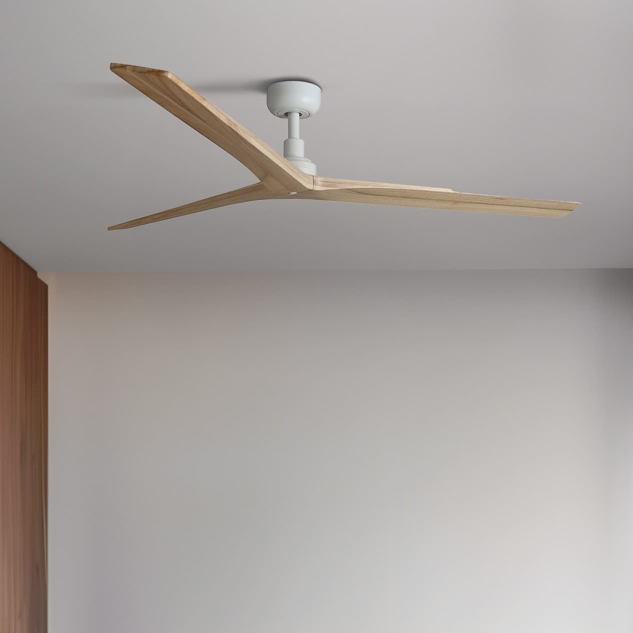 Faro Klim L - ventilateur de plafond - Ø - blanc mat et pin