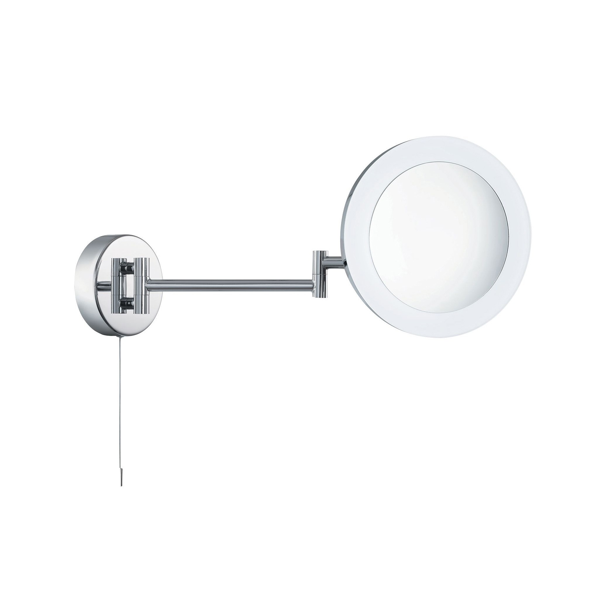 Searchlight Miroirs de salle de bains - miroir avec éclairage et interrupteur à tirette - x - 3W LED dimmable inclus - IP44 - chrome