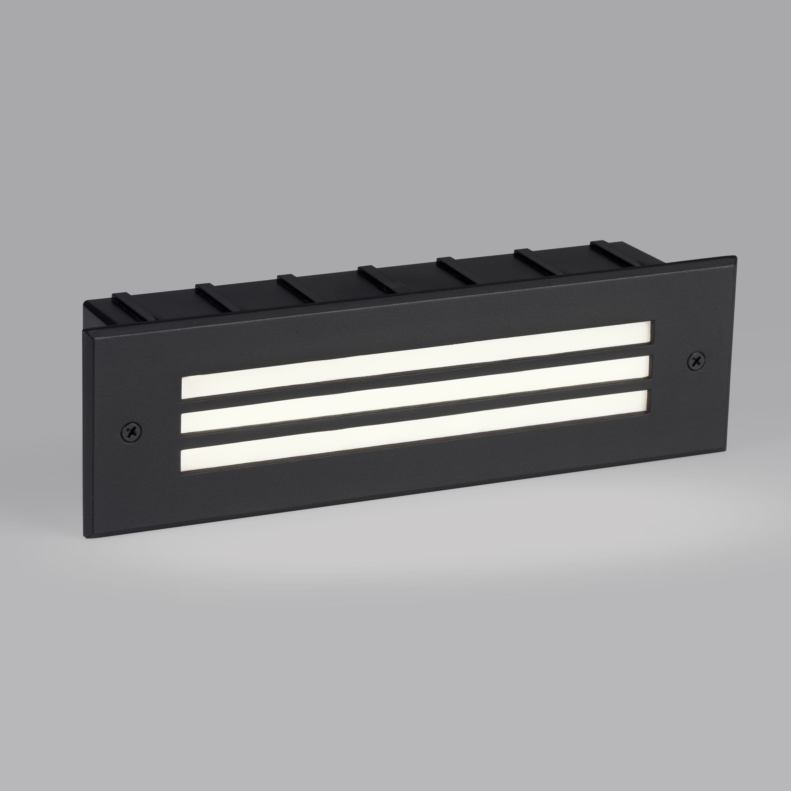 Nova Luce Off - applique encastrée - 25,6 x 7,6 x 5,3 cm - 6W LED inclus - IP65 - noir sablé