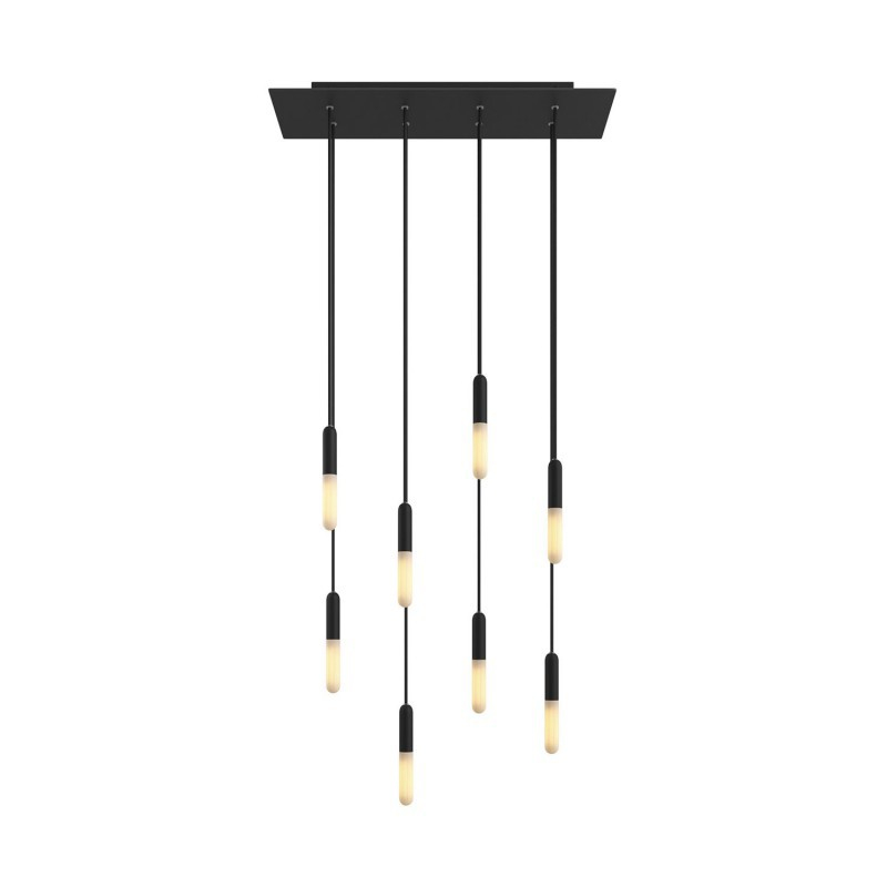 Creative Cables - lampe suspendue 8L - 67,5 x - noir