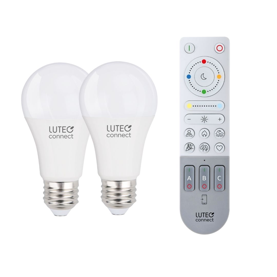 Lutec Smart Set - 2x lampe LED et télécommande - Lutec Connect