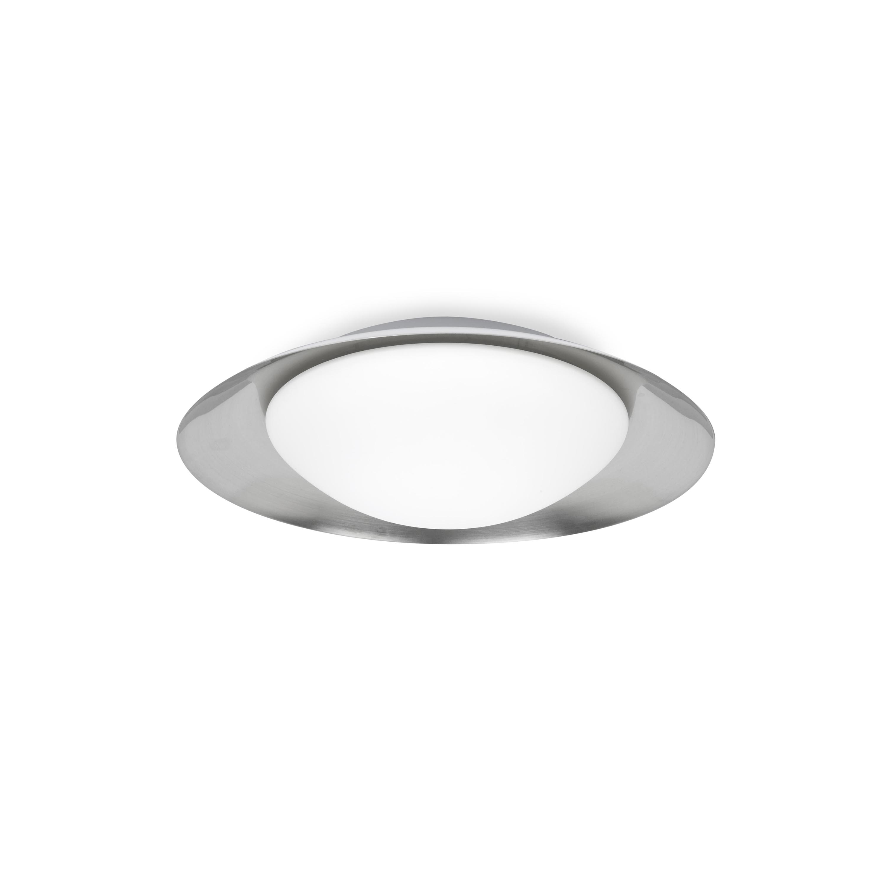 Faro Side - applique murale/plafonnier - Ø cm - 15W LED inclus - blanc et nickel