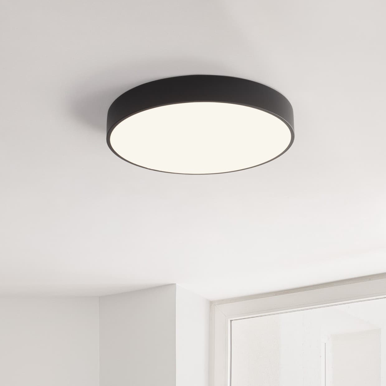 Nova Luce Hadon - plafonnier - Ø cm - noir sablé