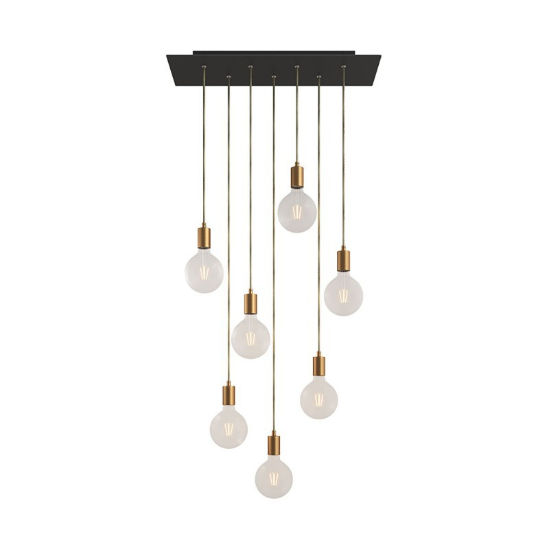 Creative Cables - lampe suspendue 7L - 67,5 x - noir