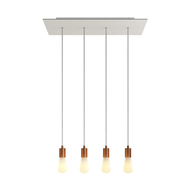 Creative Cables - lampe suspendue 4L - 67,5 x - blanc