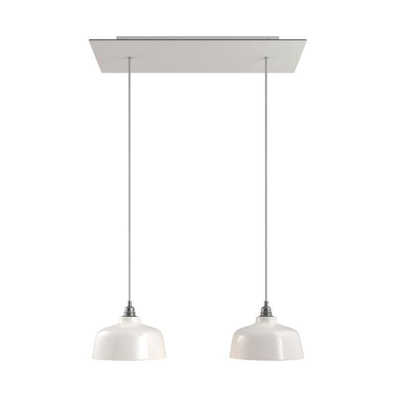 Creative Cables Coppa - lampe suspendue 2L - 67,5 x - blanc