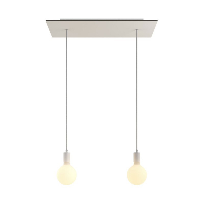 Creative Cables - lampe suspendue 2L - 67,5 x - blanc