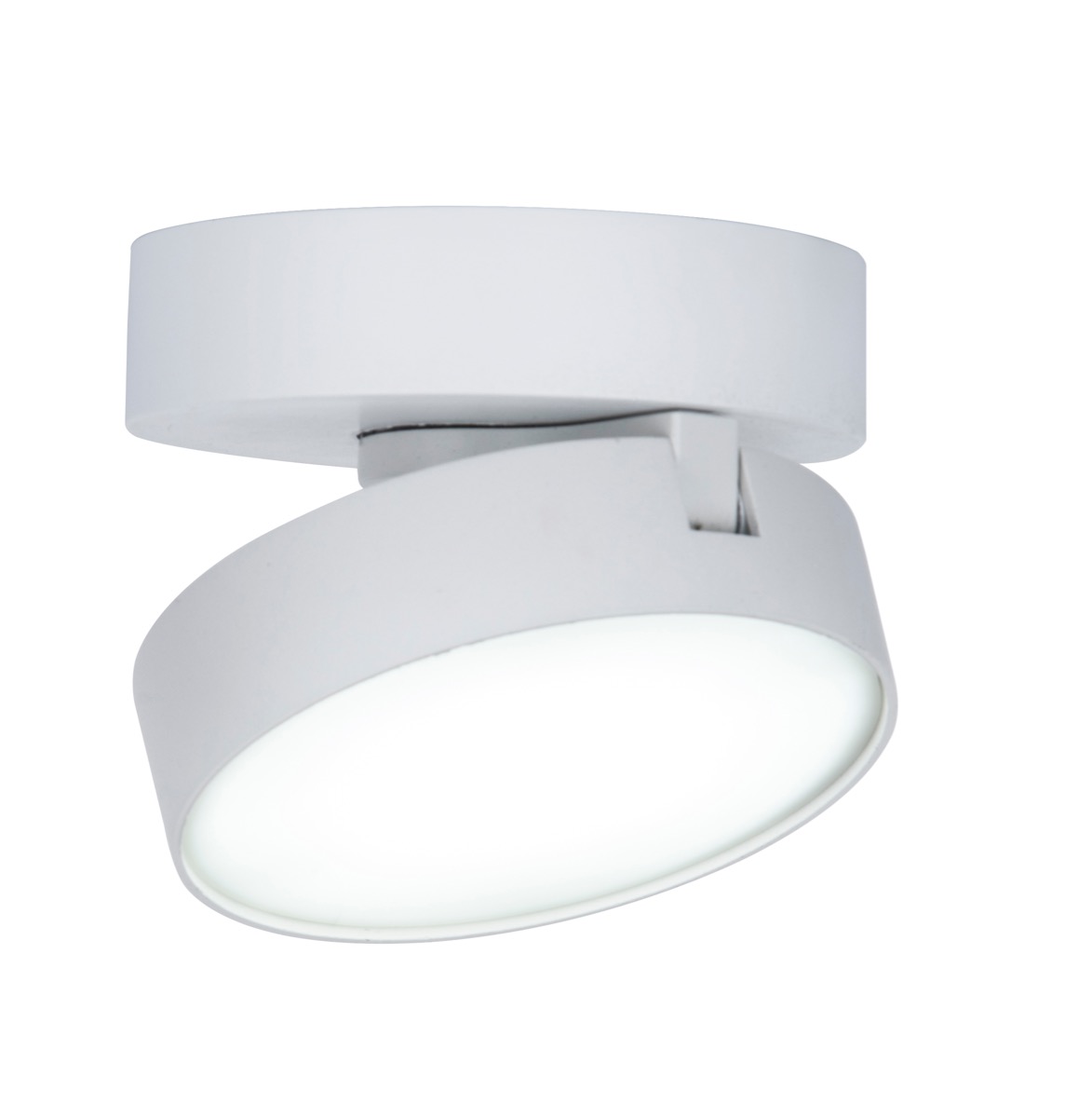 Lutec Stanos - spot en saillie - éclairage intelligent - Lutec Connect - Ø10 x 5,5 cm - 6,8W LED inclus - fonction de gradation via app - 2700K-6500K - blanc