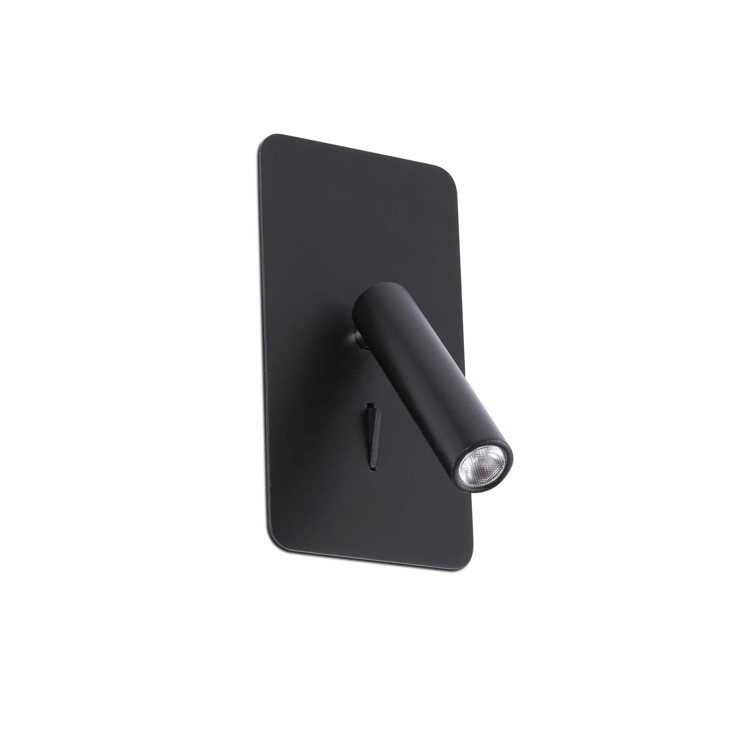 Faro Suau - applique murale encastrée avec interrupteur - 9,5 x - 3W LED incluse - noir mat