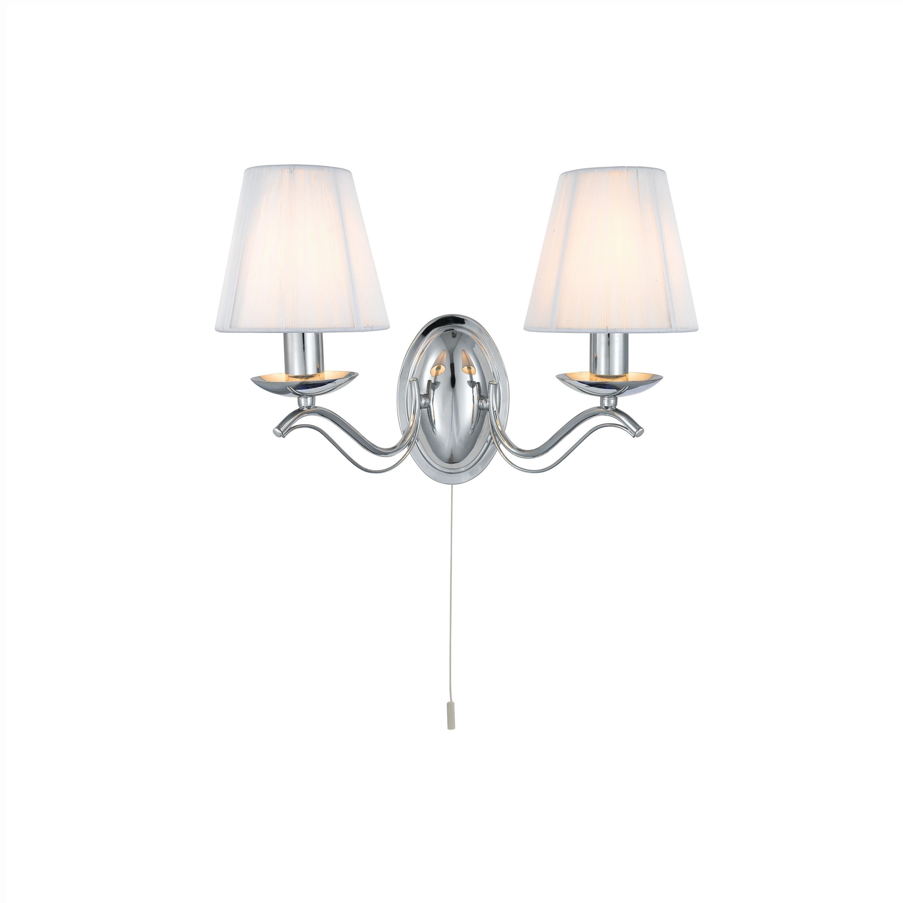 Searchlight Andretti - applique murale avec interrupteur à tirette - cm - chrome