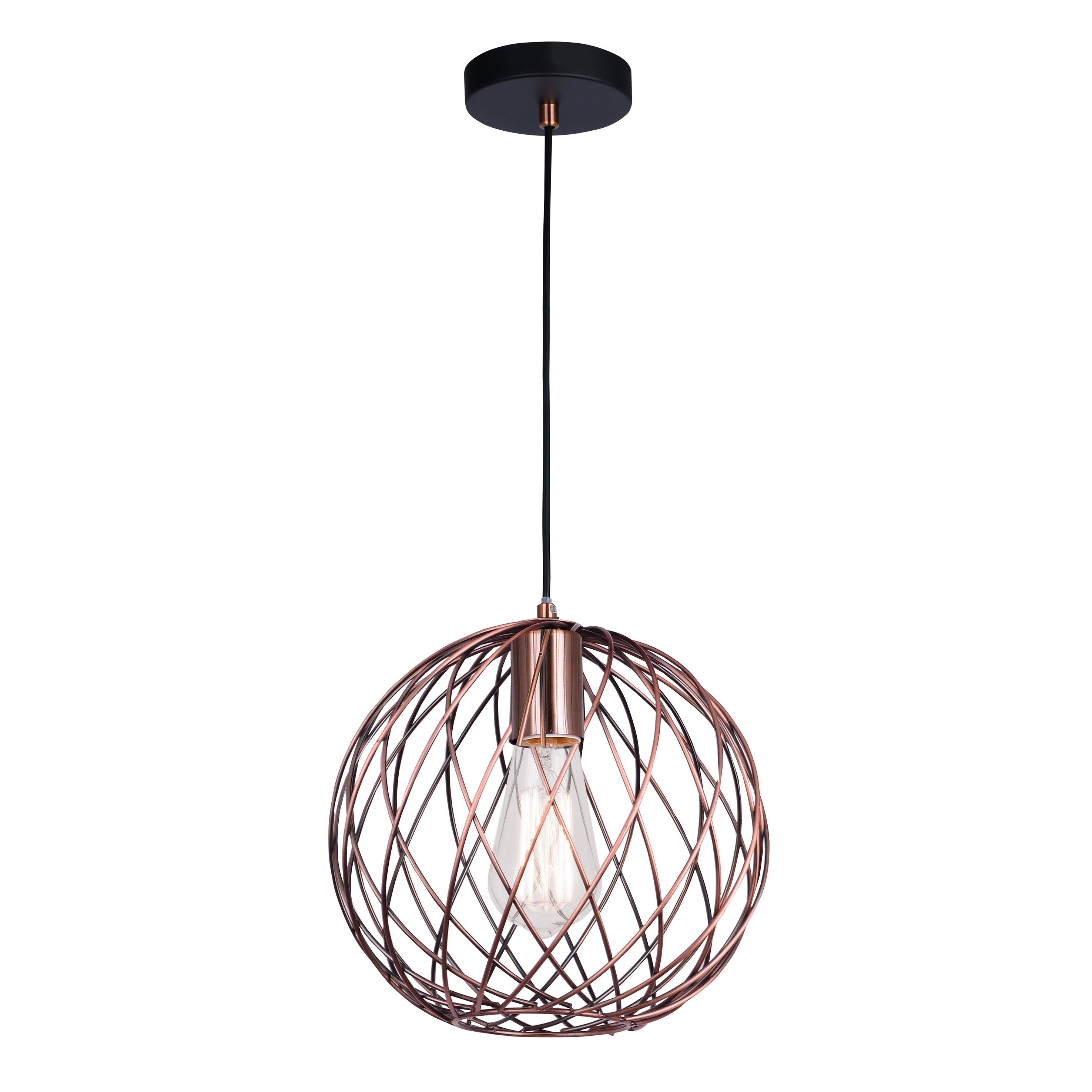 Nova Luce Eriberto - lampe suspendue - Ø cm - cuivre rouille