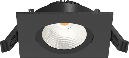 Artdelight Dublin - spot encastré - mm, Ø 68 mm encastré - 6W LED dimmable inclus - noir