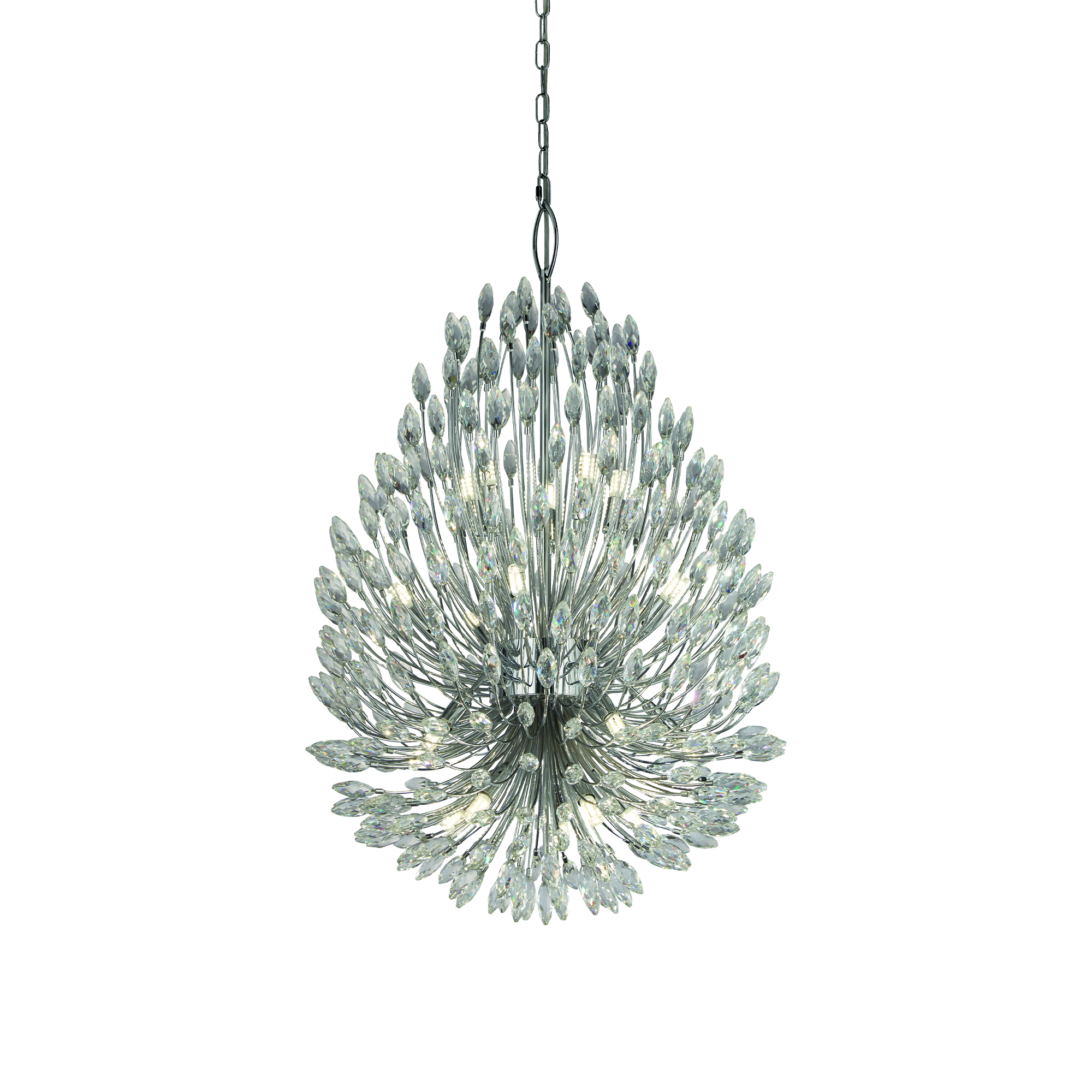 Searchlight Peacock - lampe suspendue - Ø cm - chrome