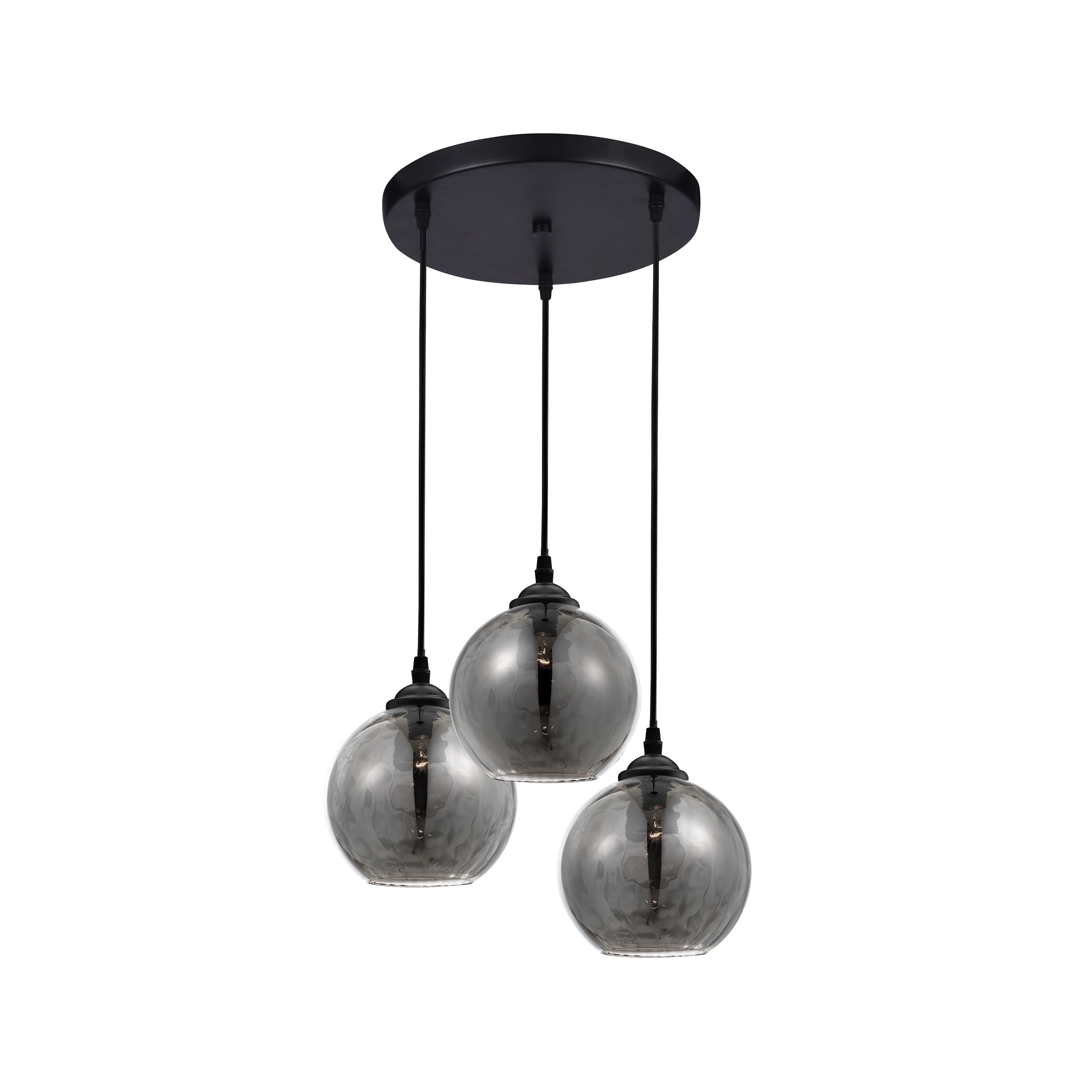 Nova Luce Adelina - lampe suspendue - Ø cm - verre fumé