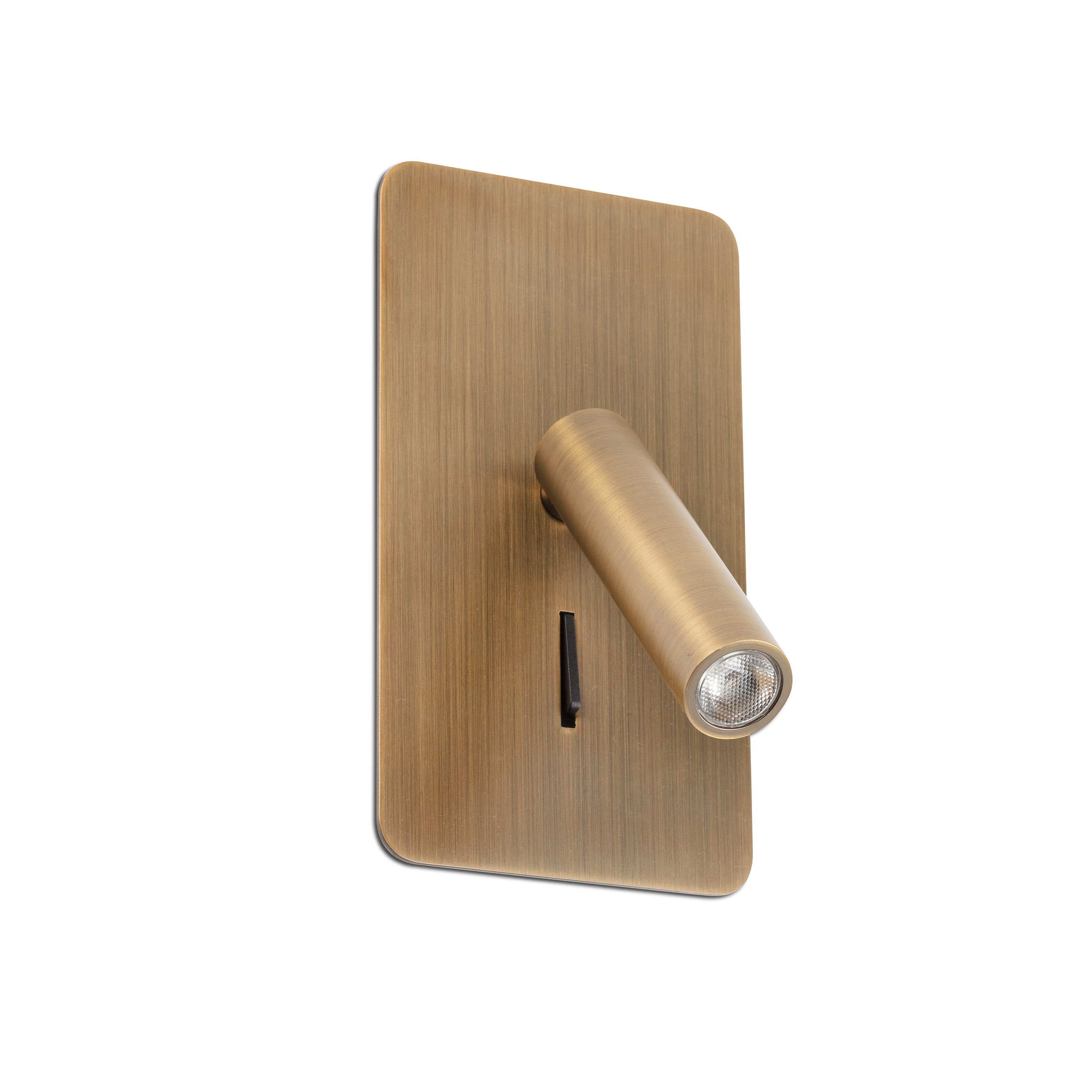 Faro Suau - applique murale encastrée avec interrupteur - 9,5 x - LED 3 W incluse - bronze