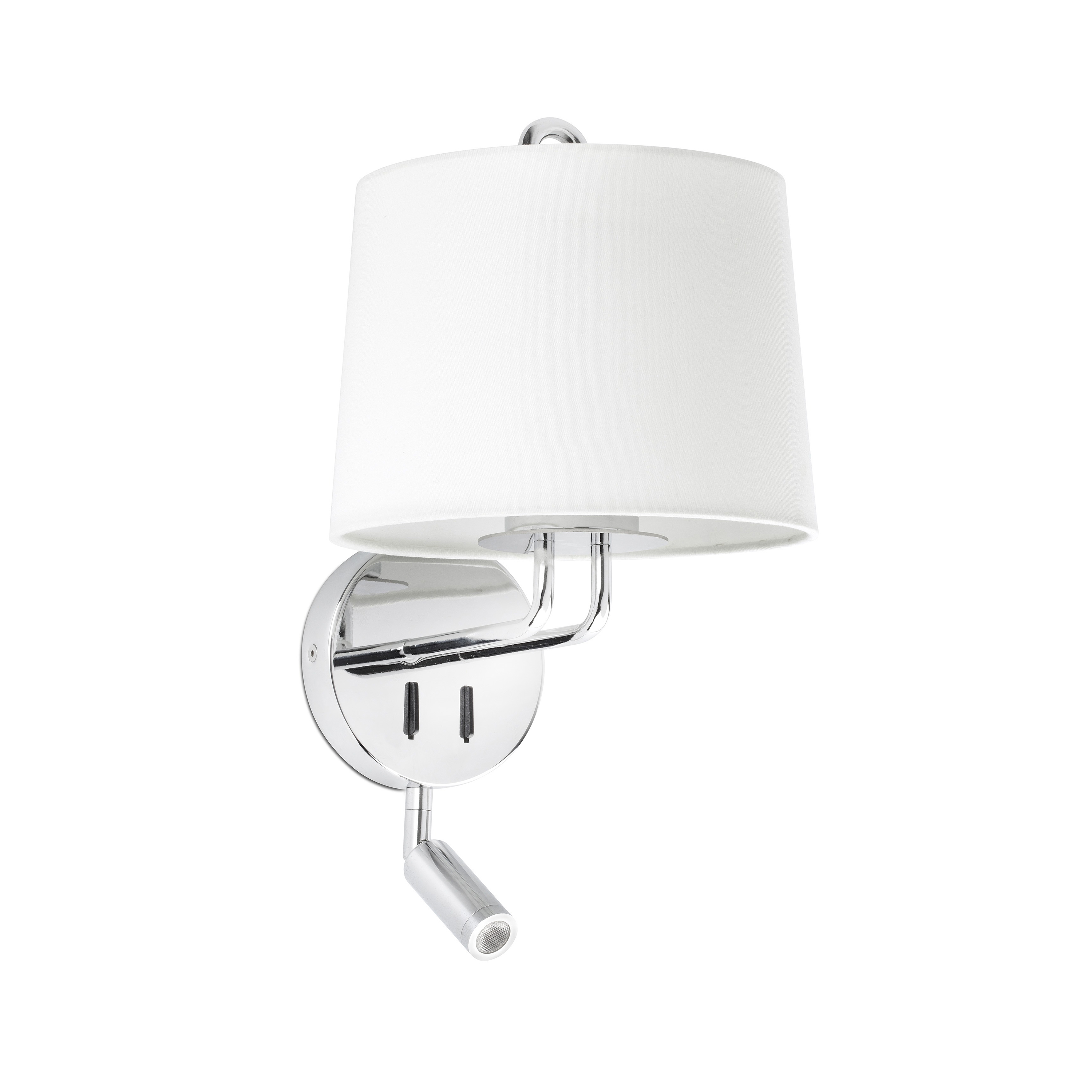 Faro Montreal - applique murale avec interrupteur - 21,5 x cm - 3W LED inclus - blanc et chrome