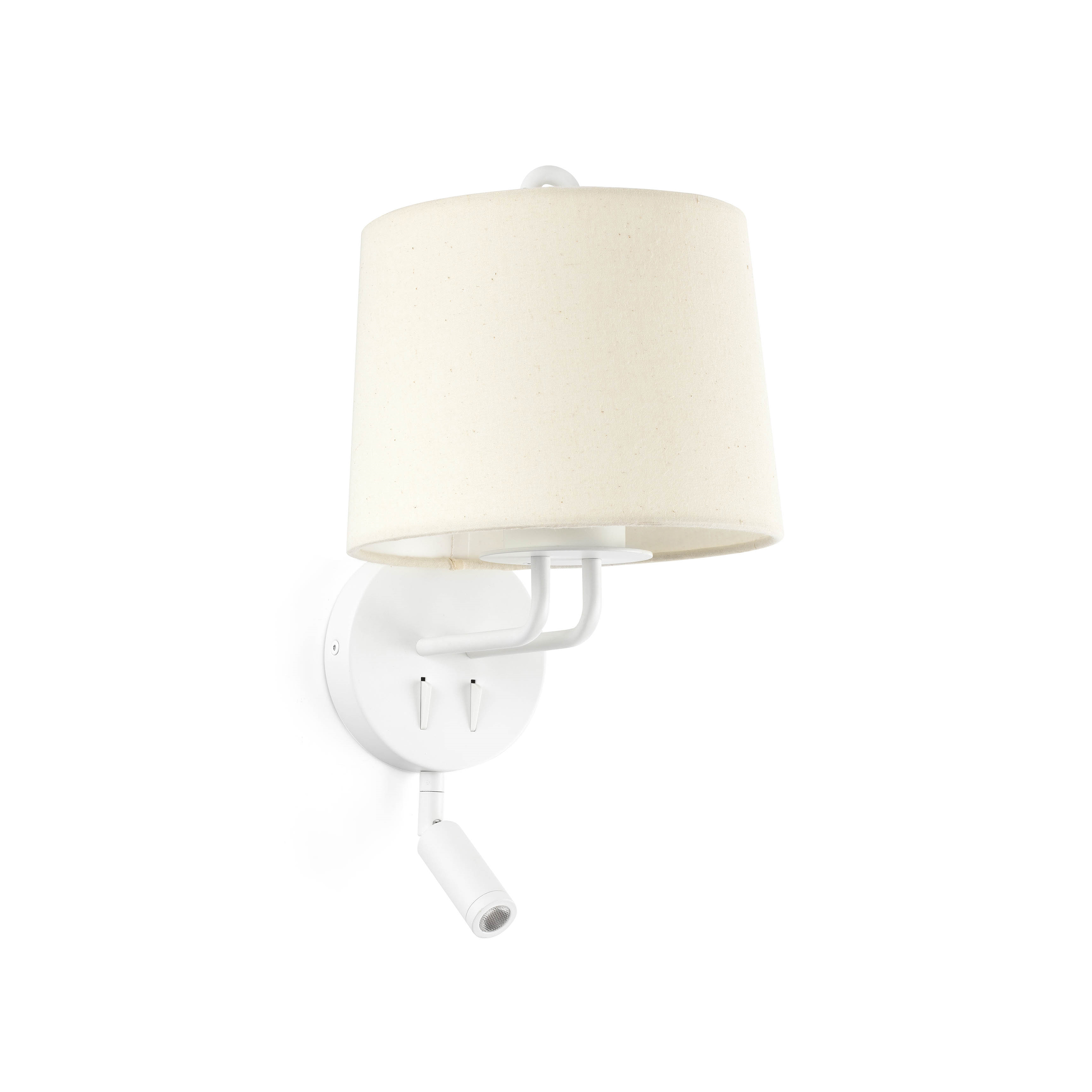 Faro Montreal - applique murale avec interrupteur - 21,5 x cm - 3W LED inclus - blanc et beige
