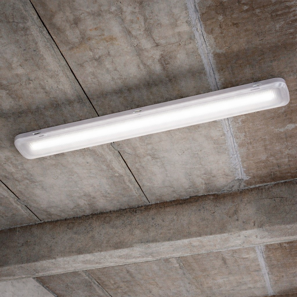 Nordlux Works LED Batten - 65,3 cm - W LED inclus - IP65 - gris