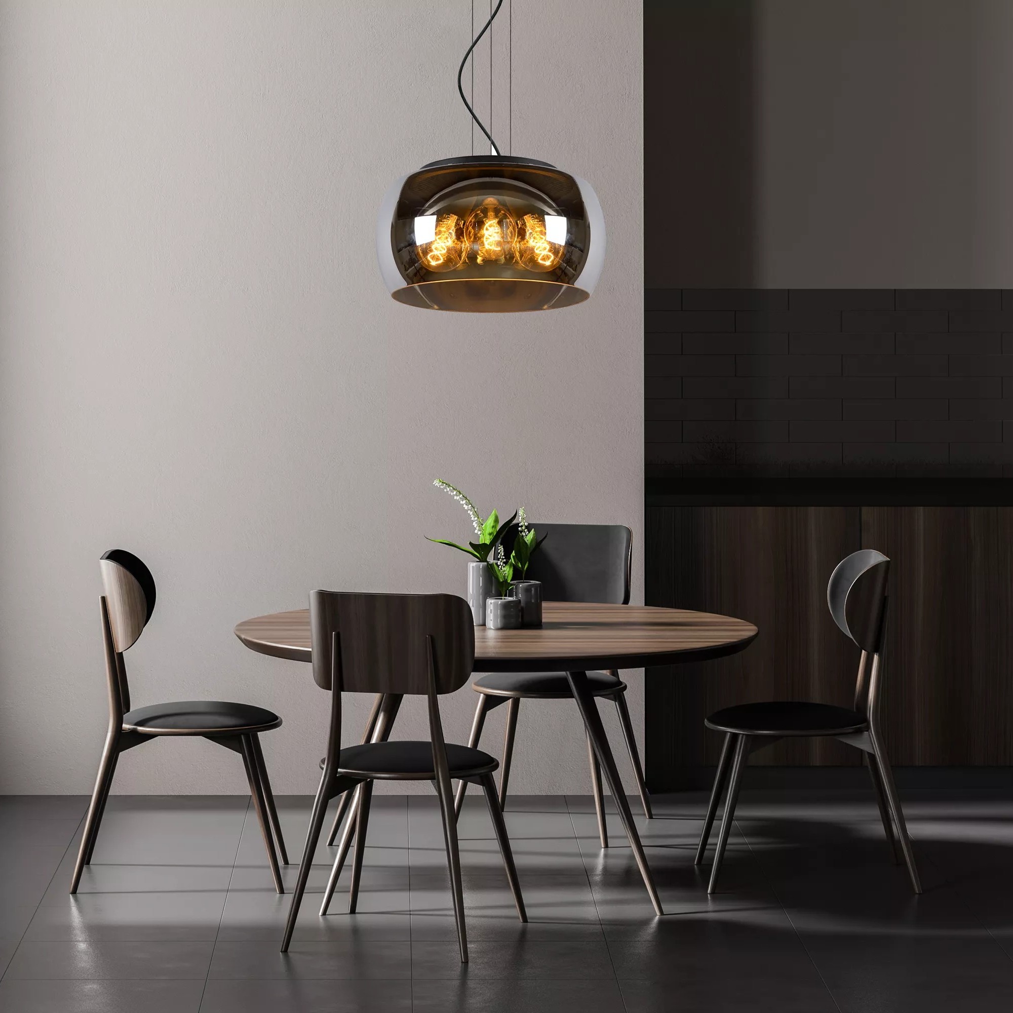 Lucide Olivia - lampe suspendue - Ø cm - fumé