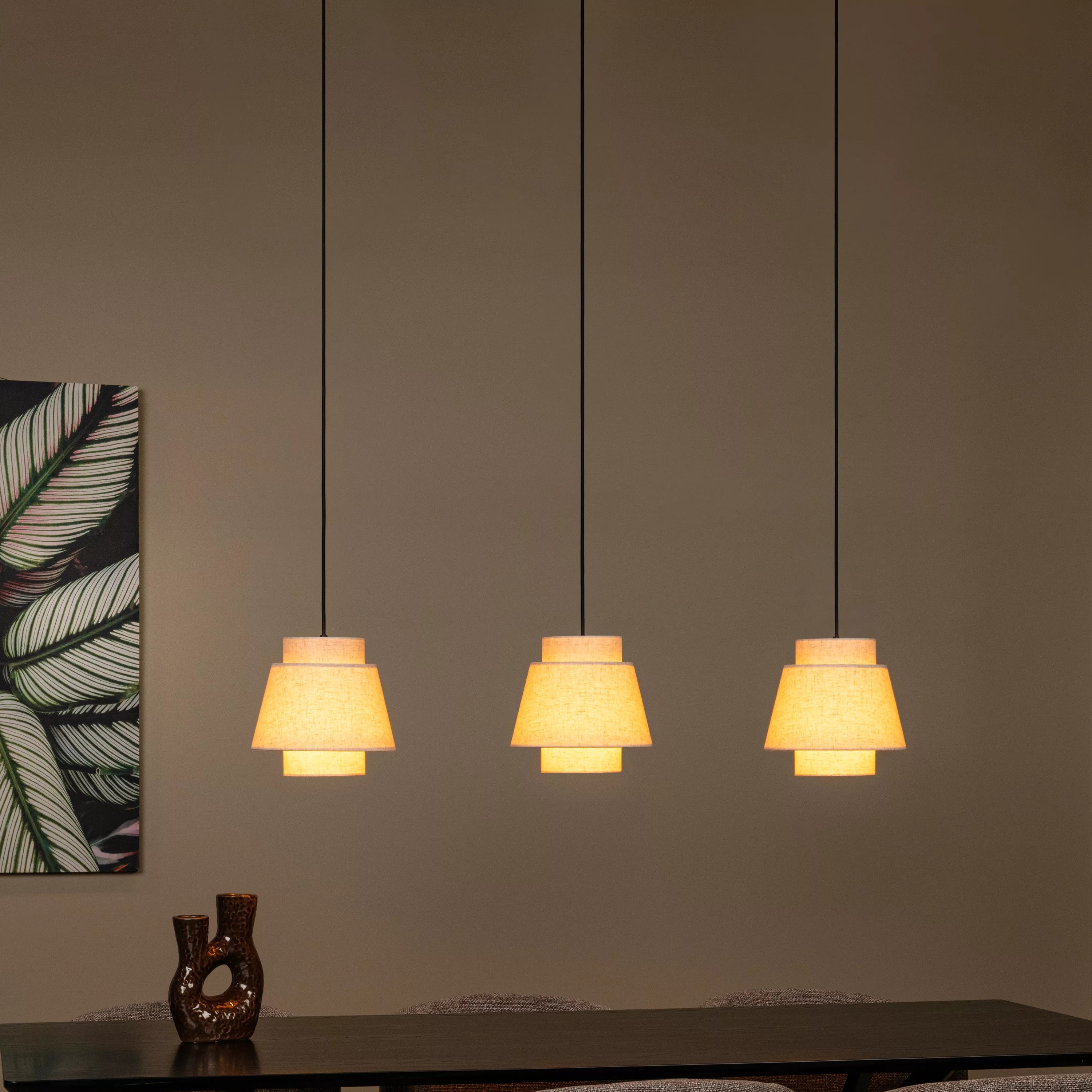Lucide Tribute 3L - lampe suspendue - x - beige