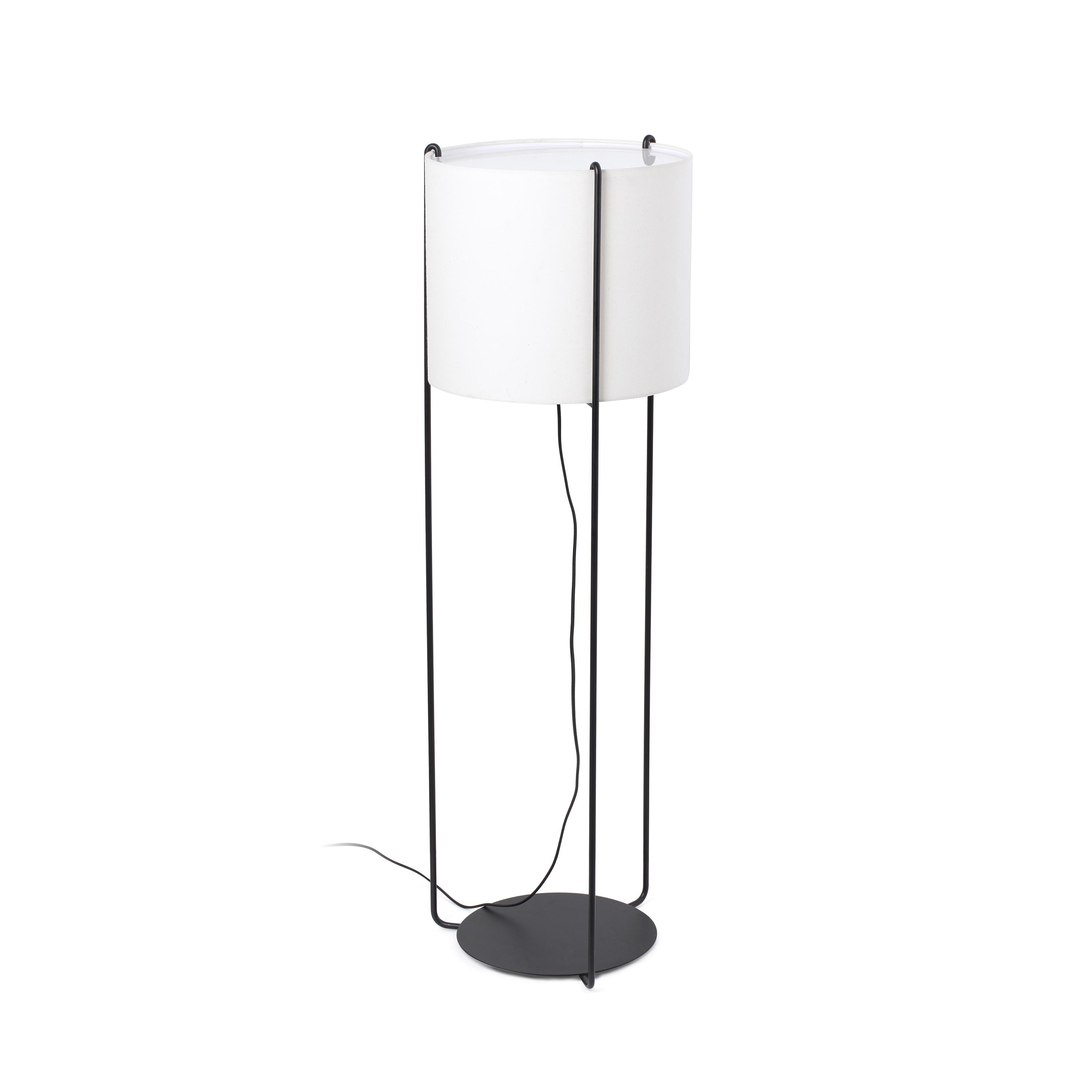 Faro Drum - lampadaire - - noir et beige
