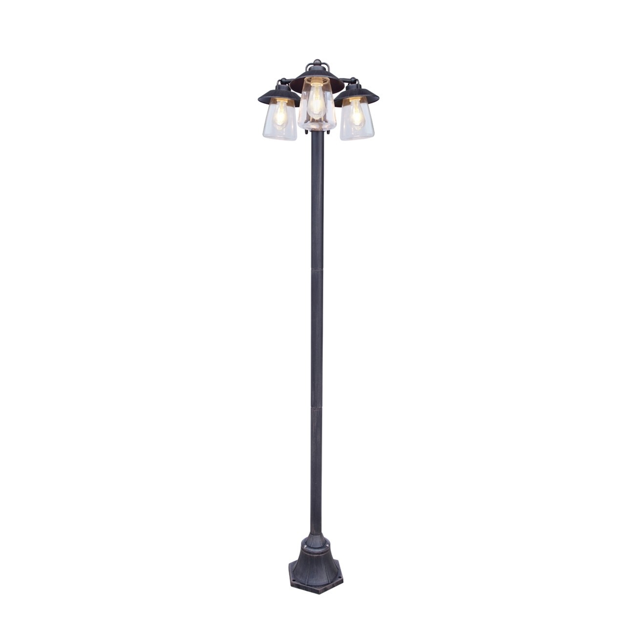 Lutec Cate - poteau de jardin - x - IP44 - noir antique