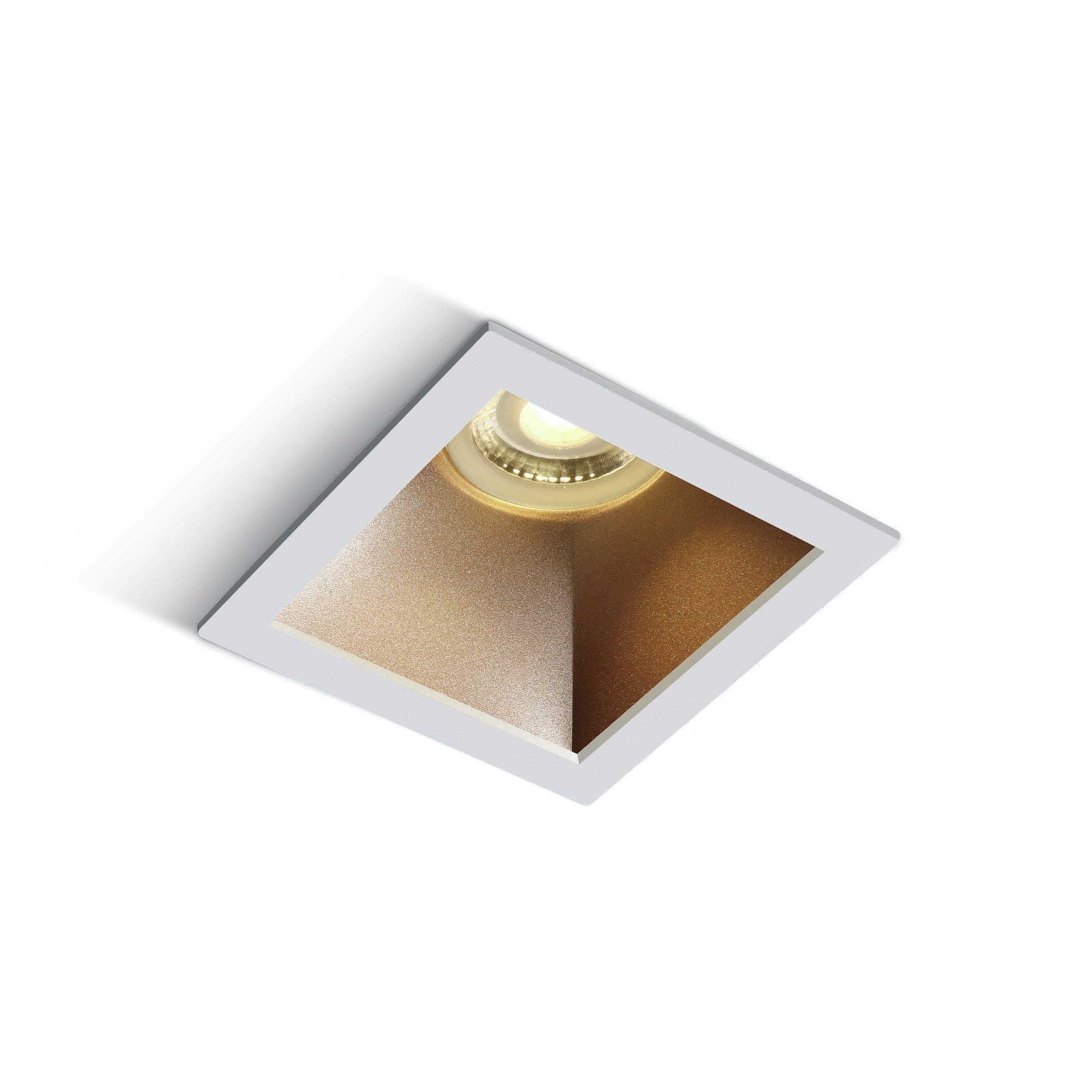 ONE Light Chill Out - spot encastré - mm, mm format encastré - blanc et laiton