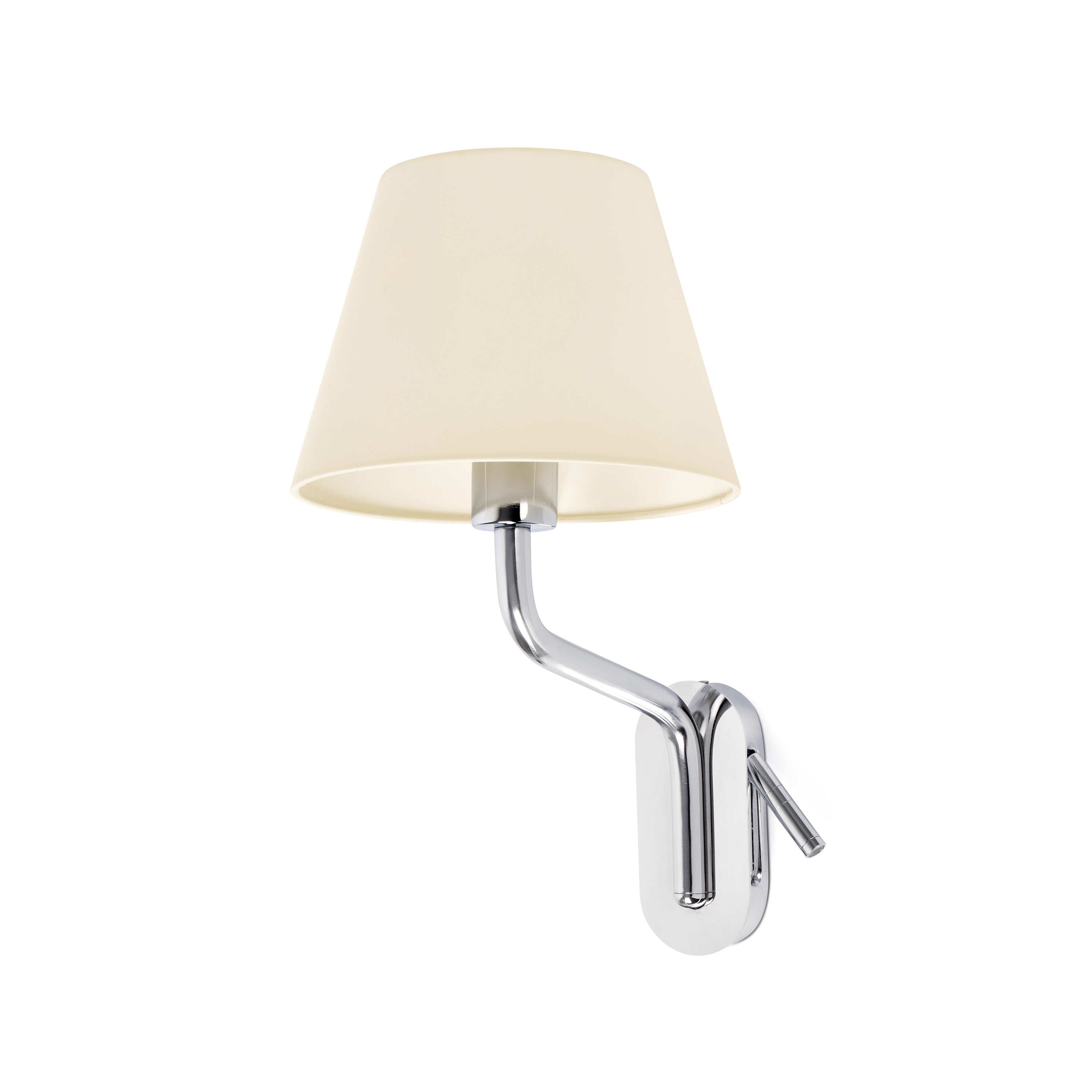 Faro Eterna Left - applique murale - 21,5 x cm - 1W LED inclus - beige et chrome