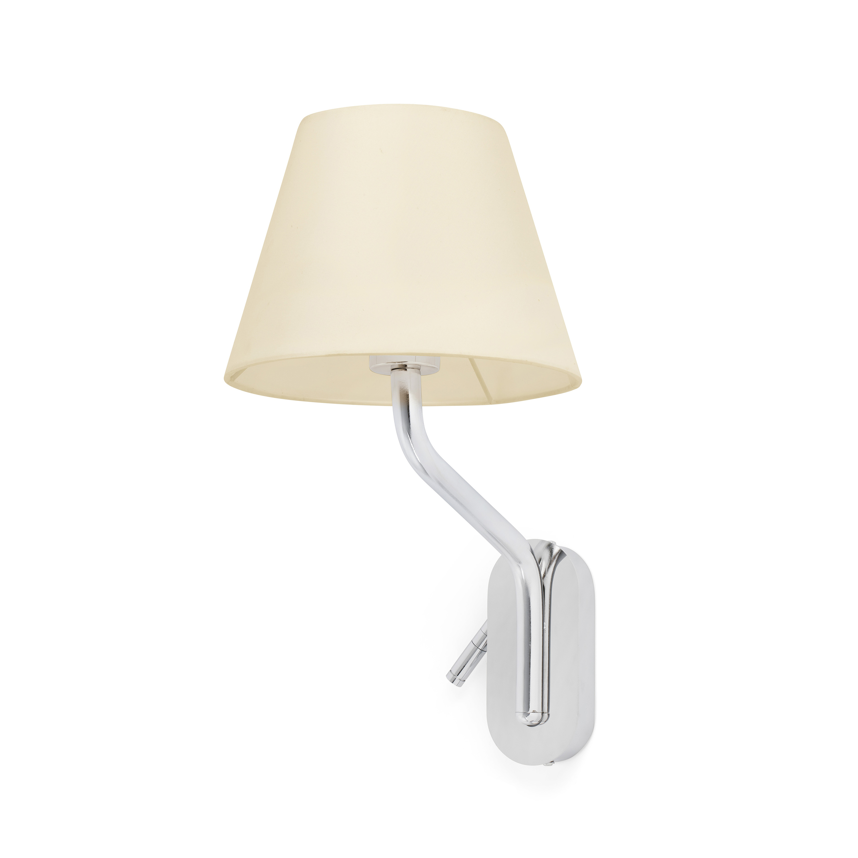 Faro Eterna Right - applique murale - 21,5 x cm - 1W LED inclus - beige et chrome