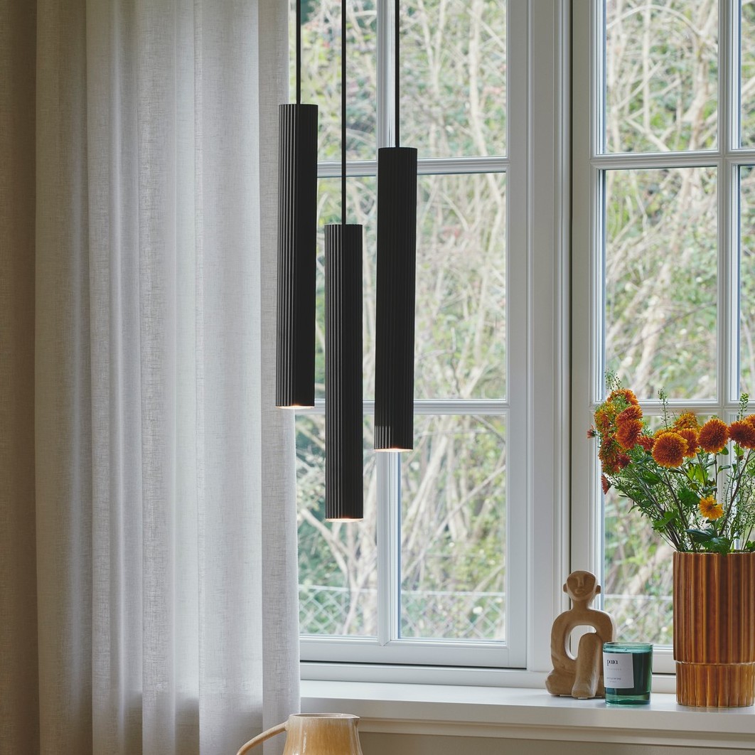 Nordlux Vico 3 roundel - lampe suspendue - Ø cm - noir