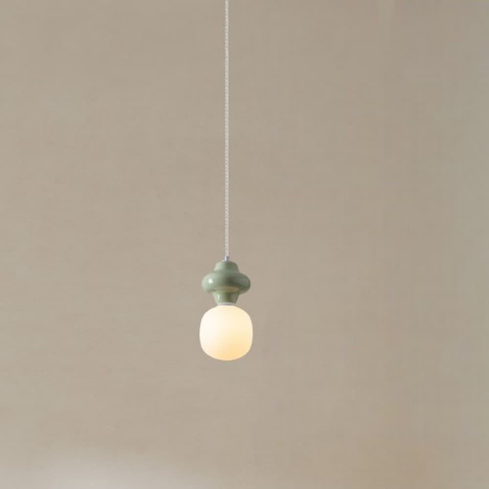 Nova Luce Clio - lampe suspendue - Ø cm - vert et verre opale