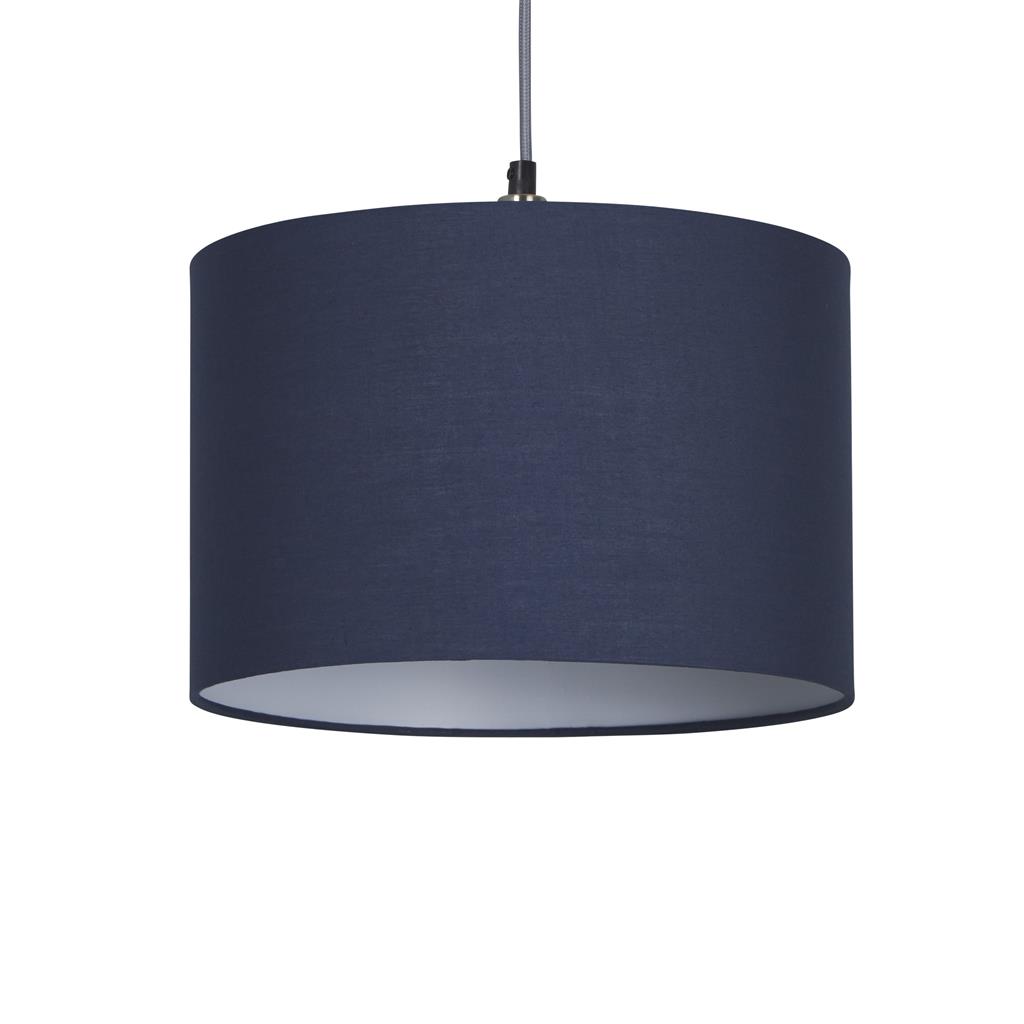 Abat-jour Searchlight Clyde Drum - Ø cm - bleu marine