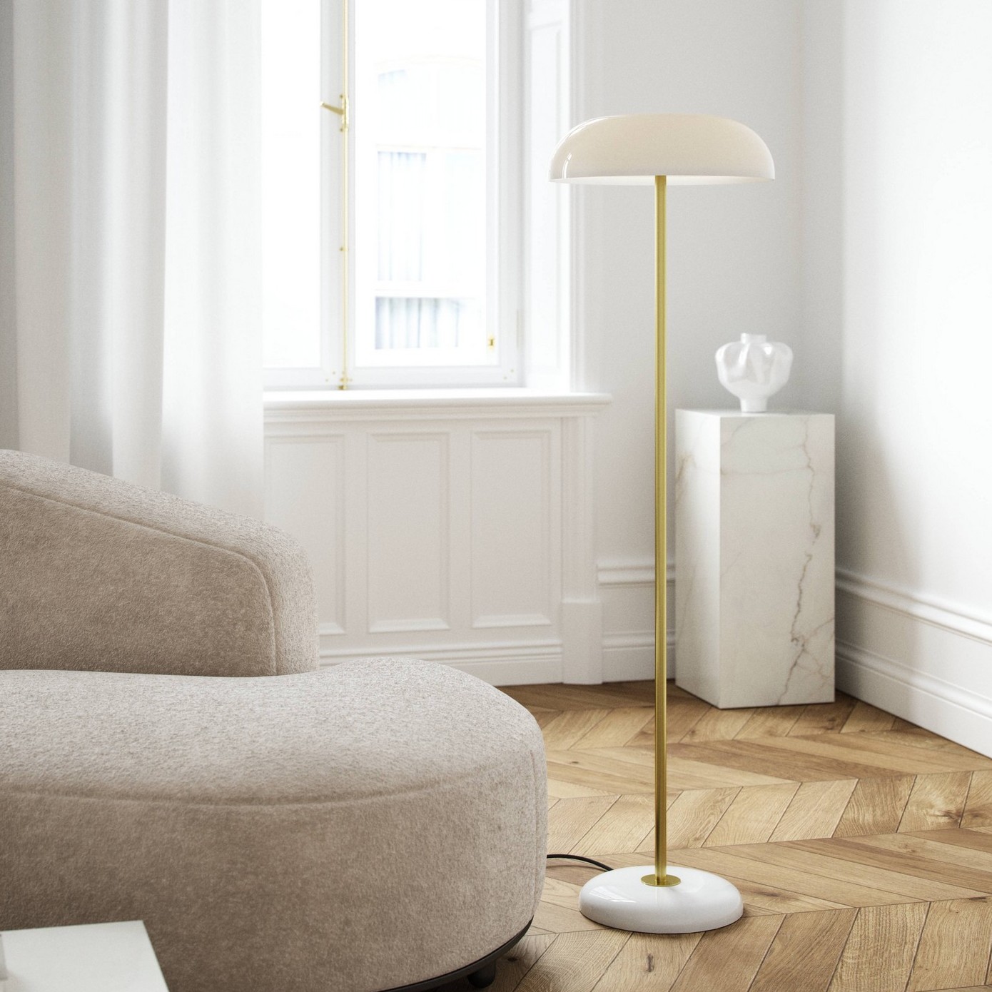 Design For The People Glossy - lampadaire - Ø cm - blanc