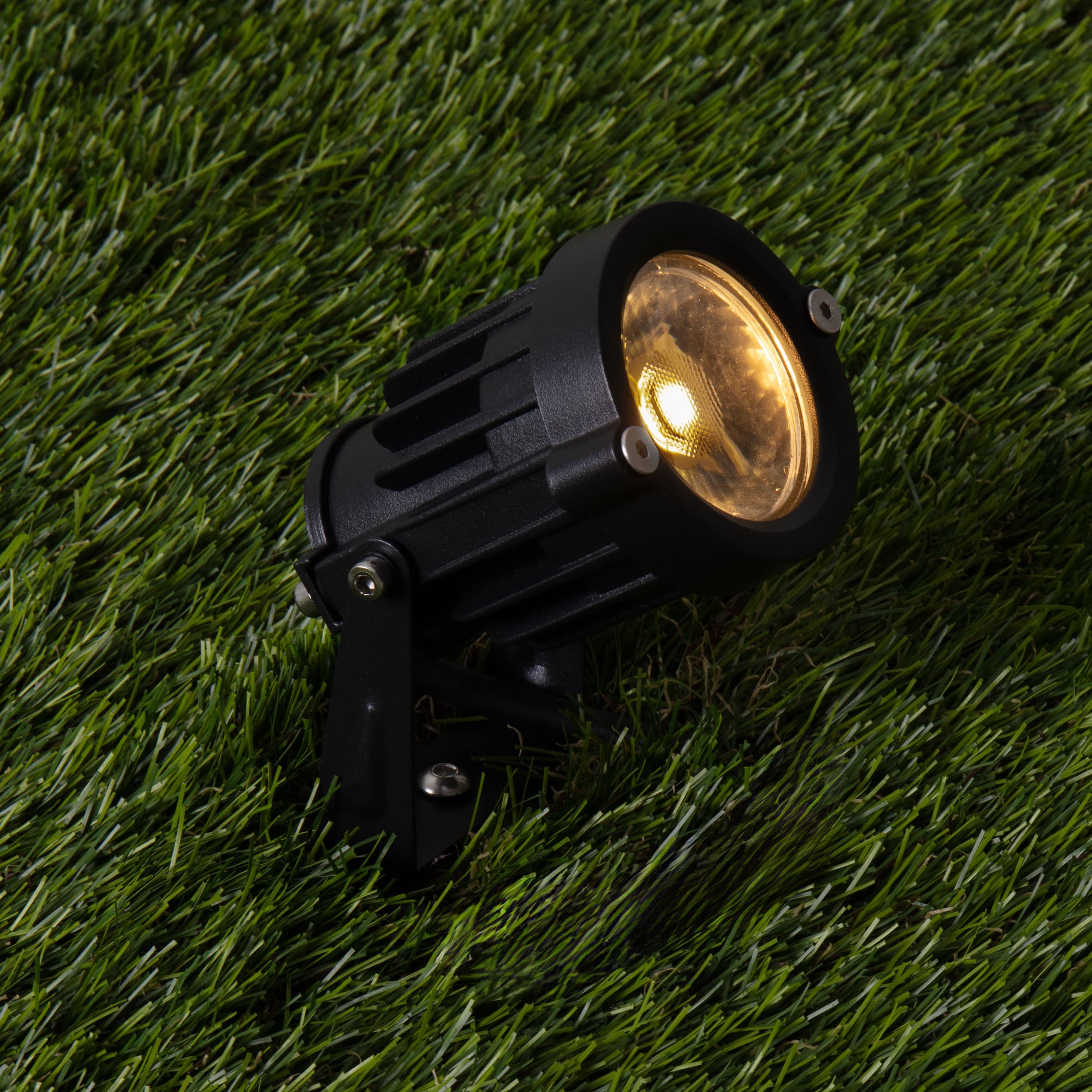 Nova Luce Quick – spot de sol sur piquet - Ø 6,5 x - 7W LED inclus - IP65 - noir sablé