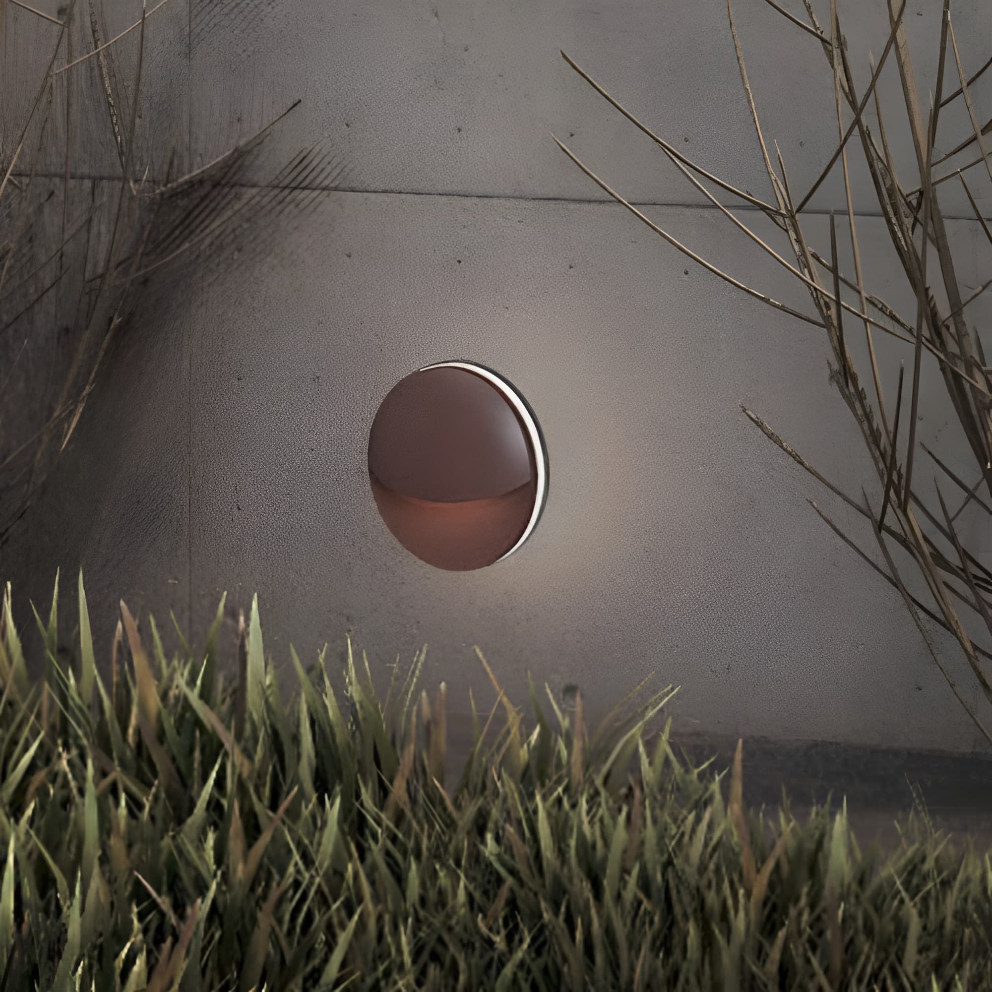 Nova Luce Pan - applique murale extérieure - Ø cm - 9W LED inclus - IP54 - corten