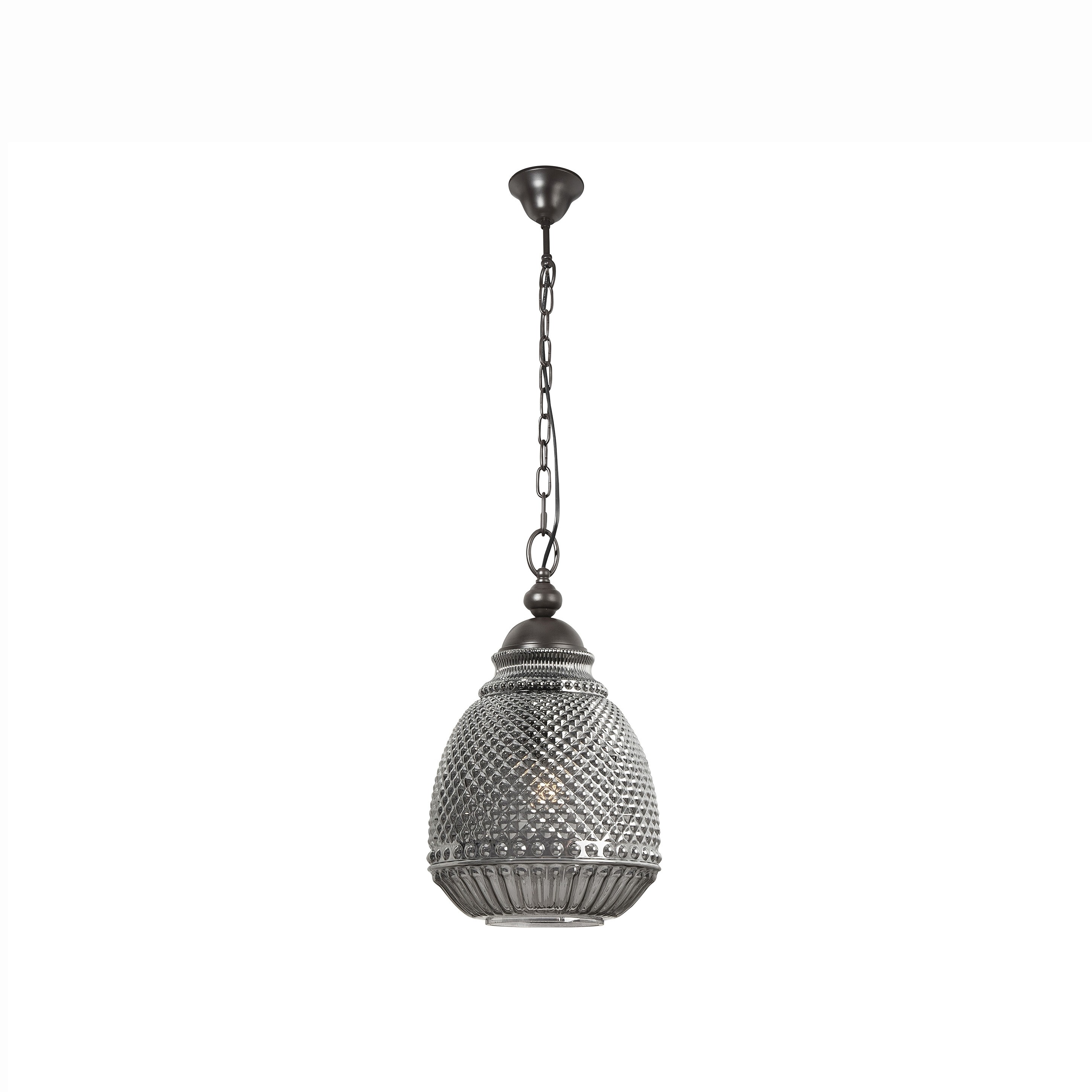 Nova Luce Toulon - lampe suspendue - Ø cm - gris