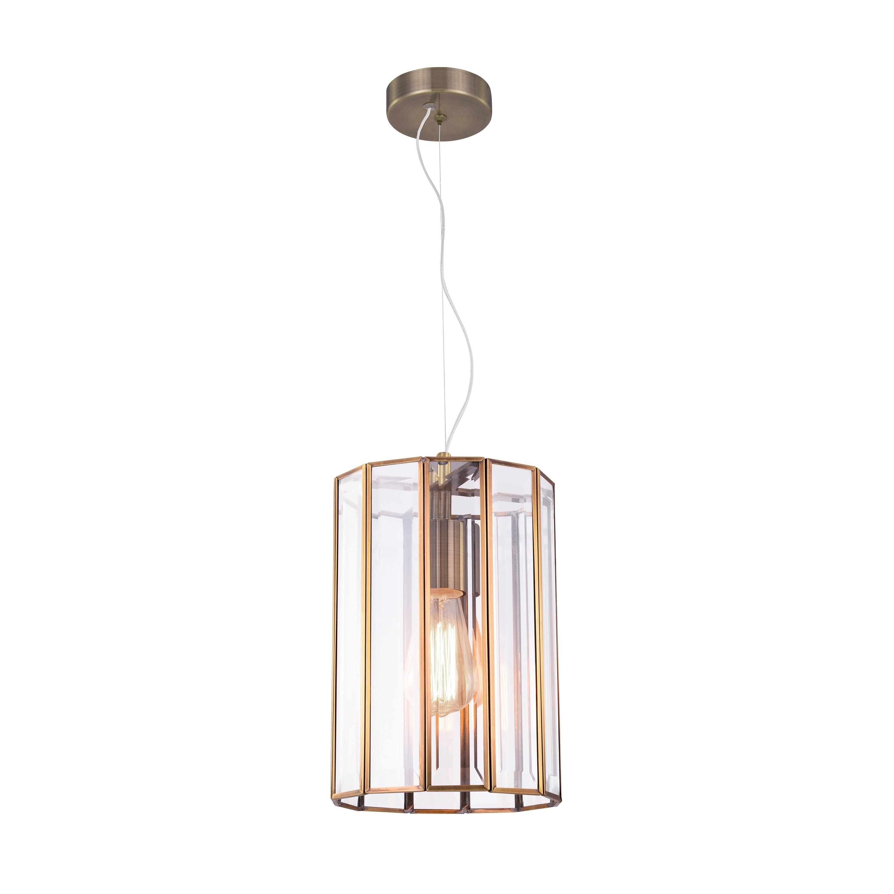 Nova Luce Celso - lampe suspendue - Ø cm - métal antique