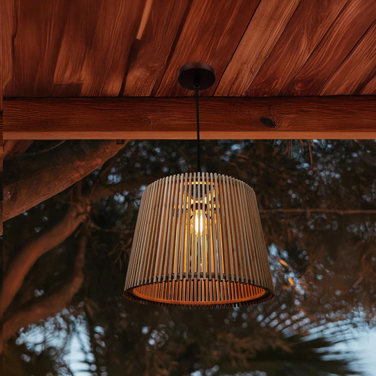 New Garden Okinawa 40 - lampe suspendue - Ø cm - IP44 - brun