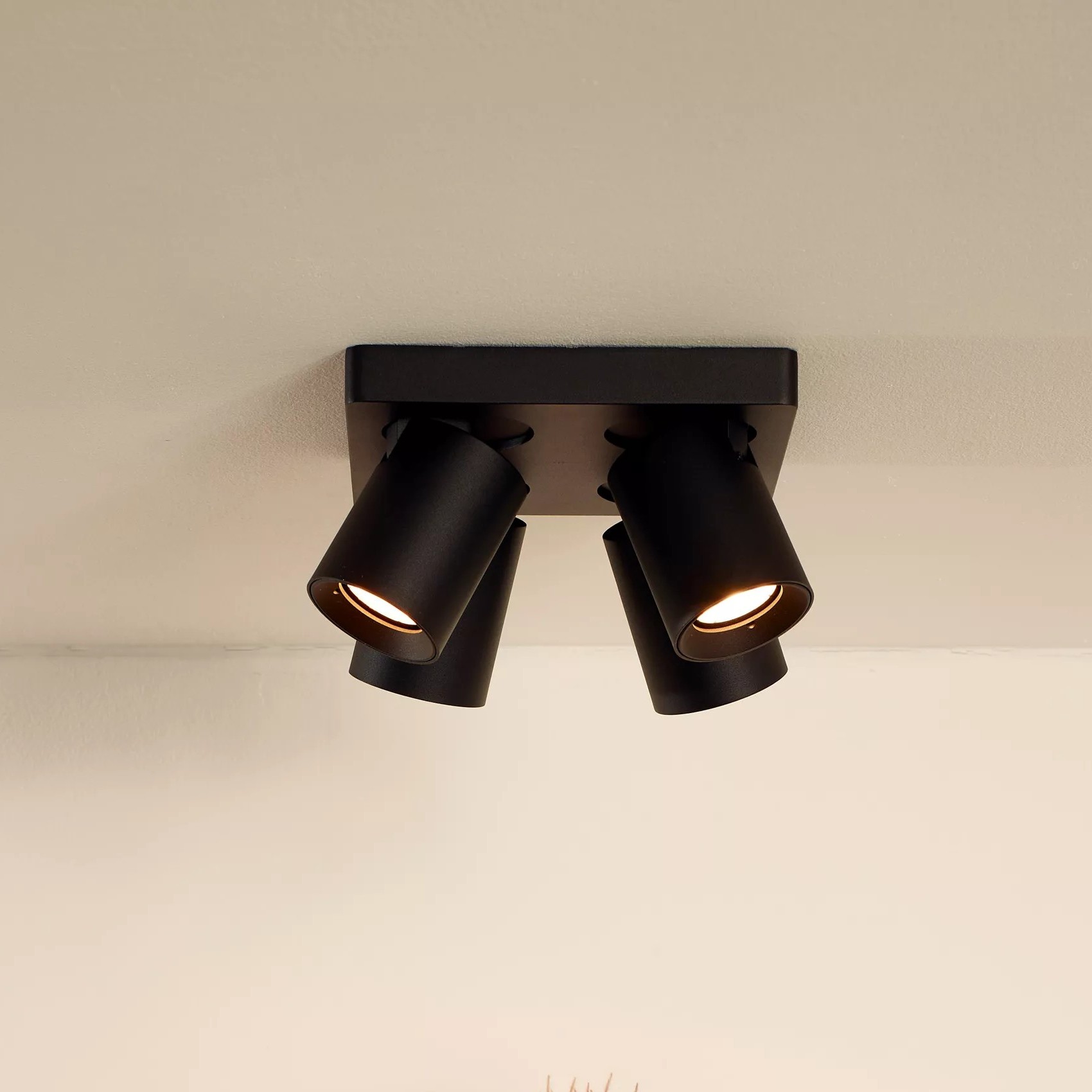 Lucide Nigel - spot en saillie - x 11,3 cm - W dimmable inclus - dim to warm - noir — vue 3