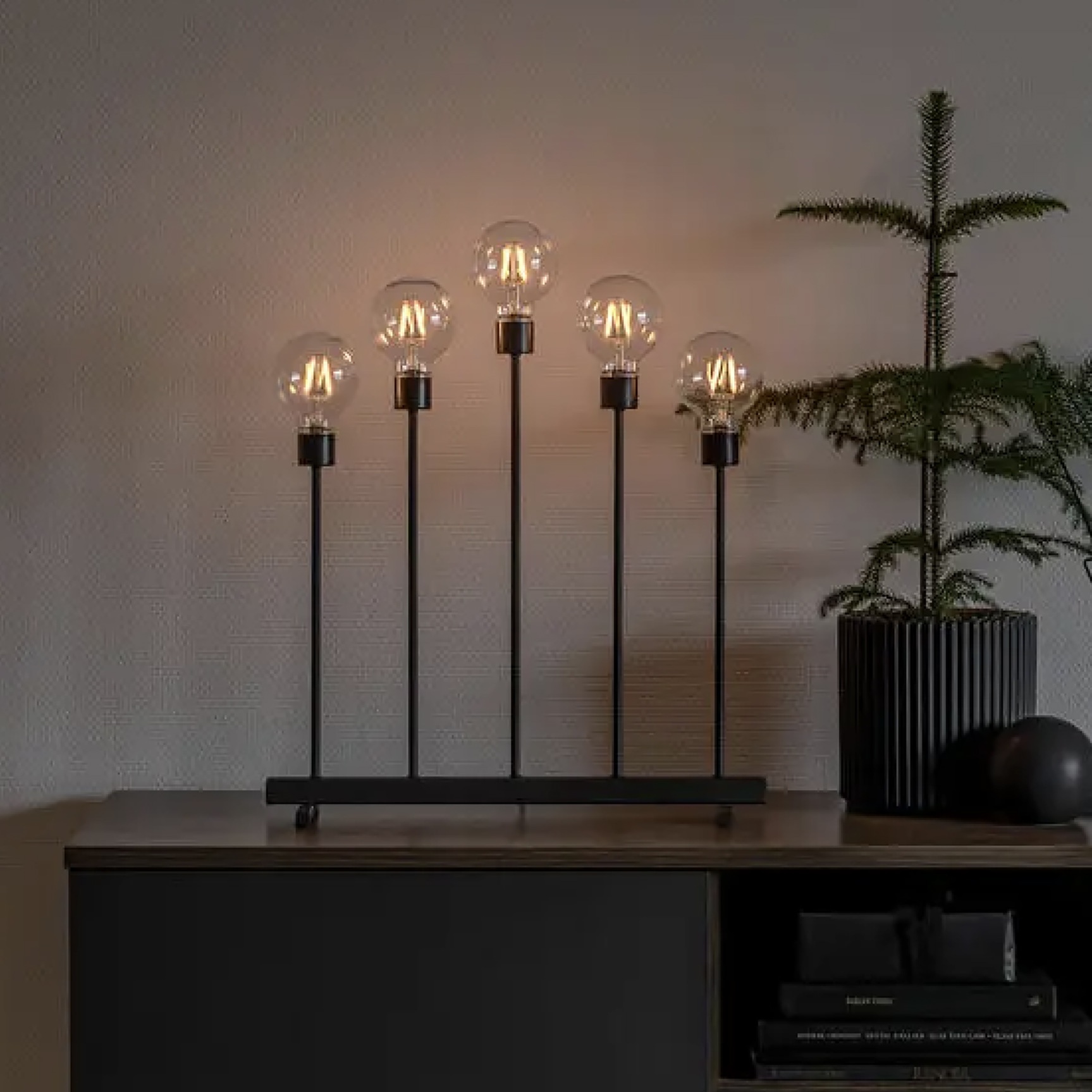 Konstsmide Lumières de Noël - candélabre - x - noir mat